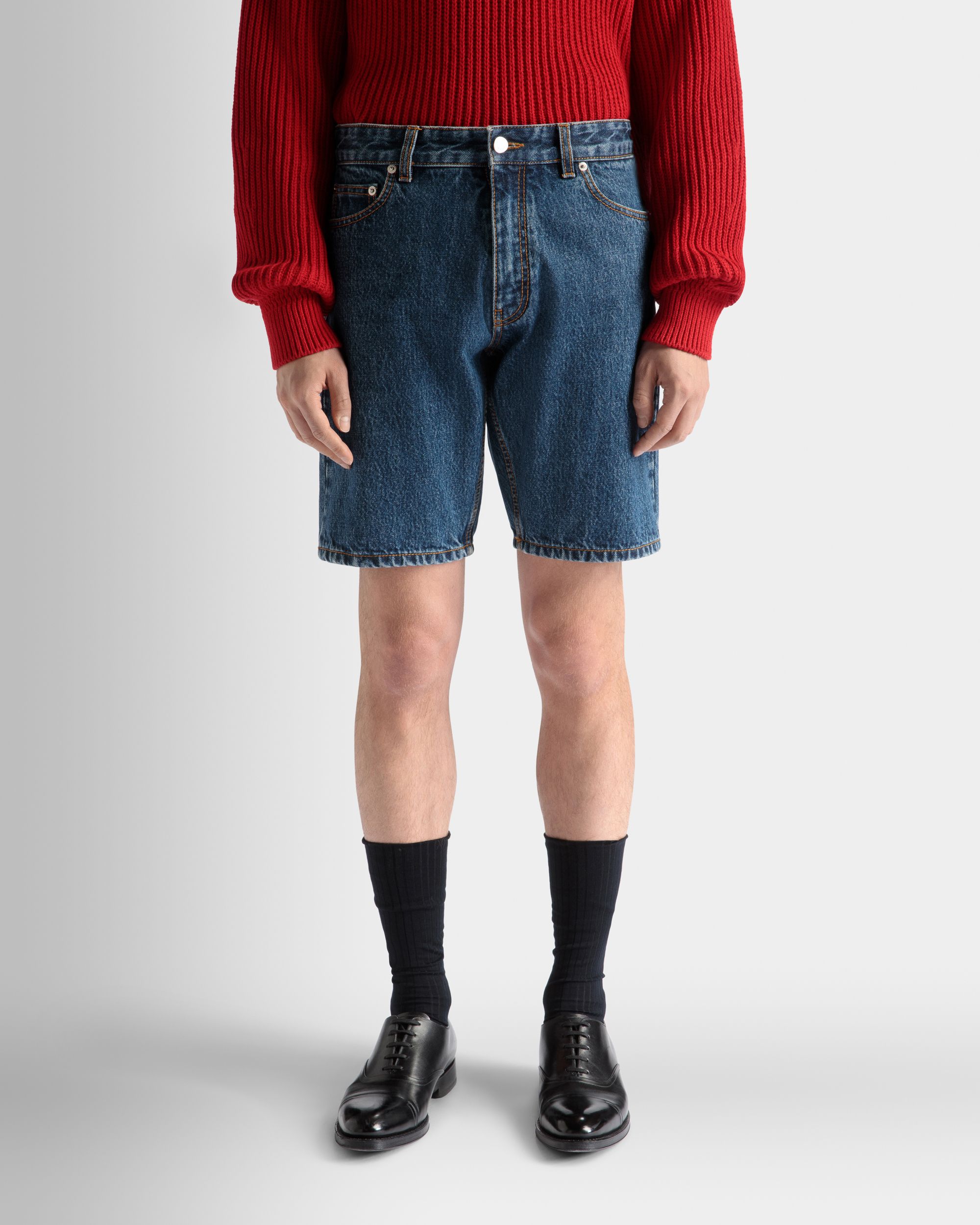Bally Global - Denim Pants in Medium Blue Cotton - Bleu