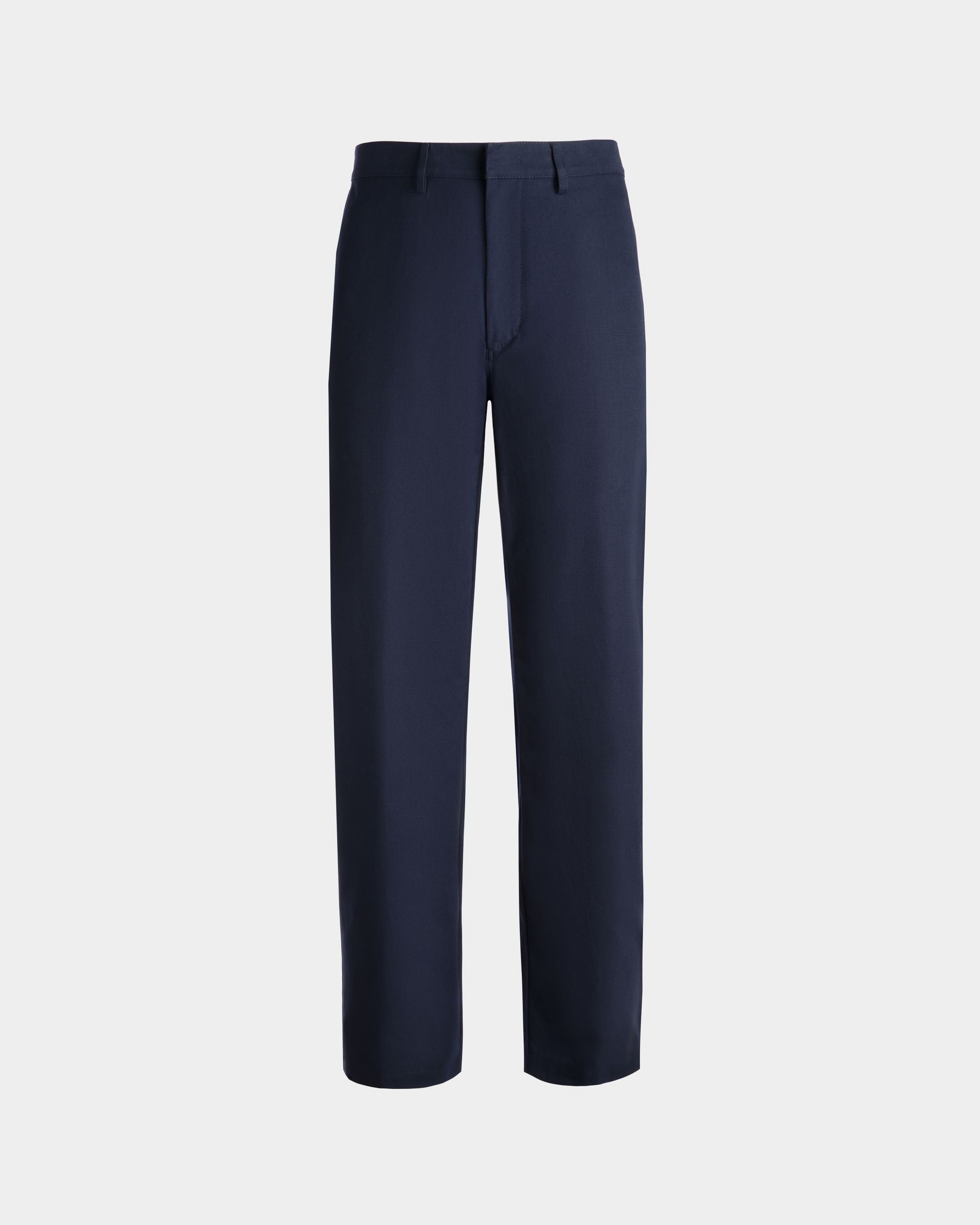 Bally Global - Pantalon En Coton Bleu Foncé - Bleu