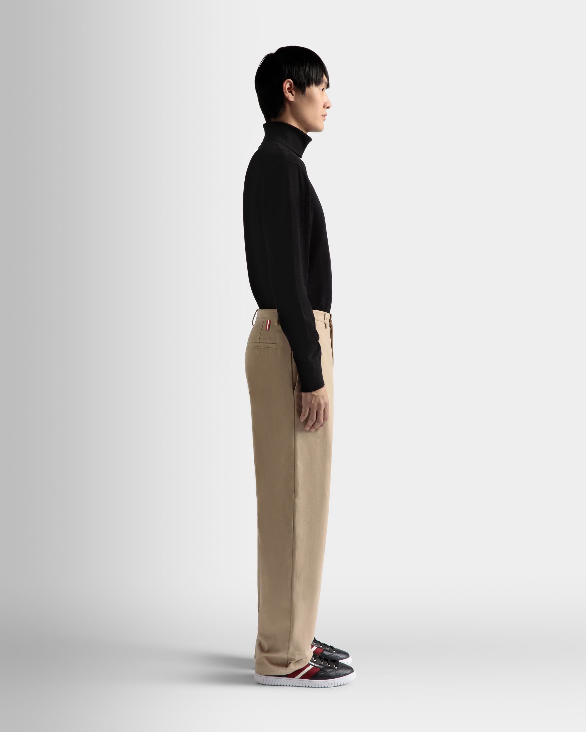 Bally Global - Pantalones De Algodón Color Camel - Marrón