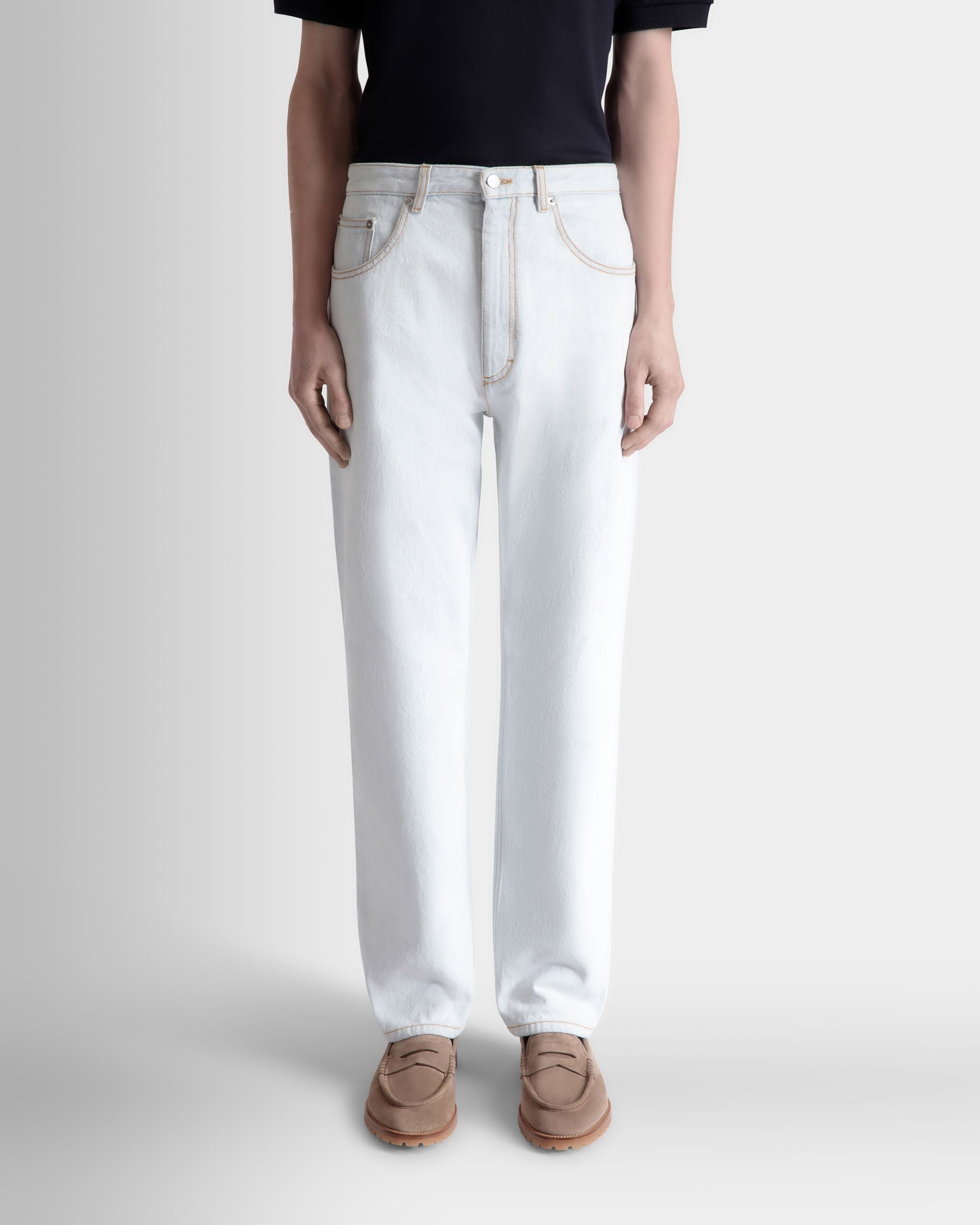Bally Global - Pantalon En Denim De Coton Light Blue - Bleu