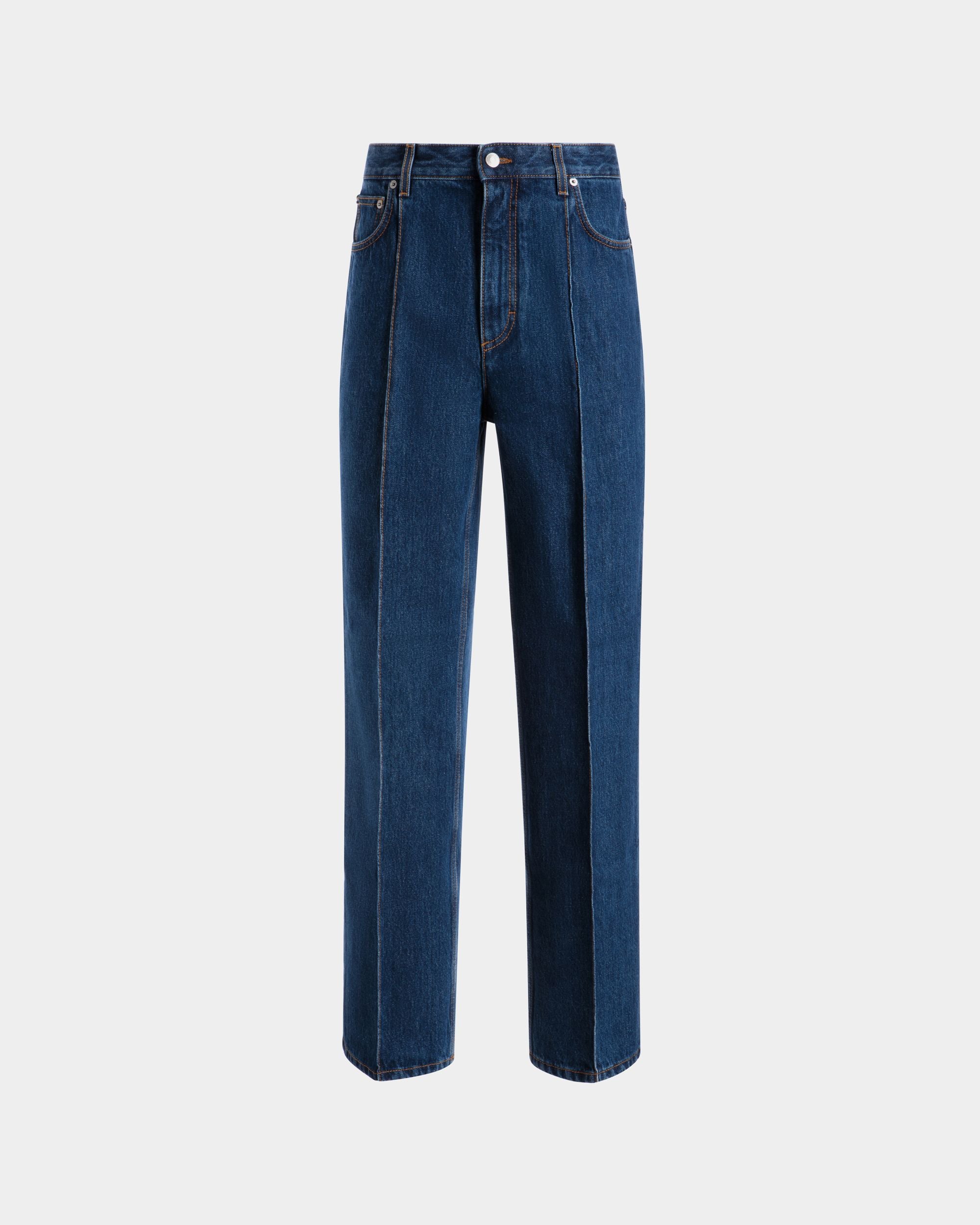 Bally Global - Relaxed Fit Denim Pants in Navy Blue Cotton - Blue