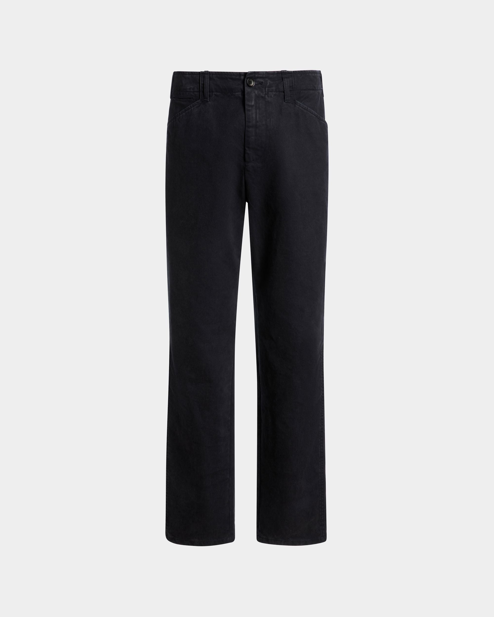 Bally Global - 5-Pockets Pants in Navy Blue Cotton - Blue