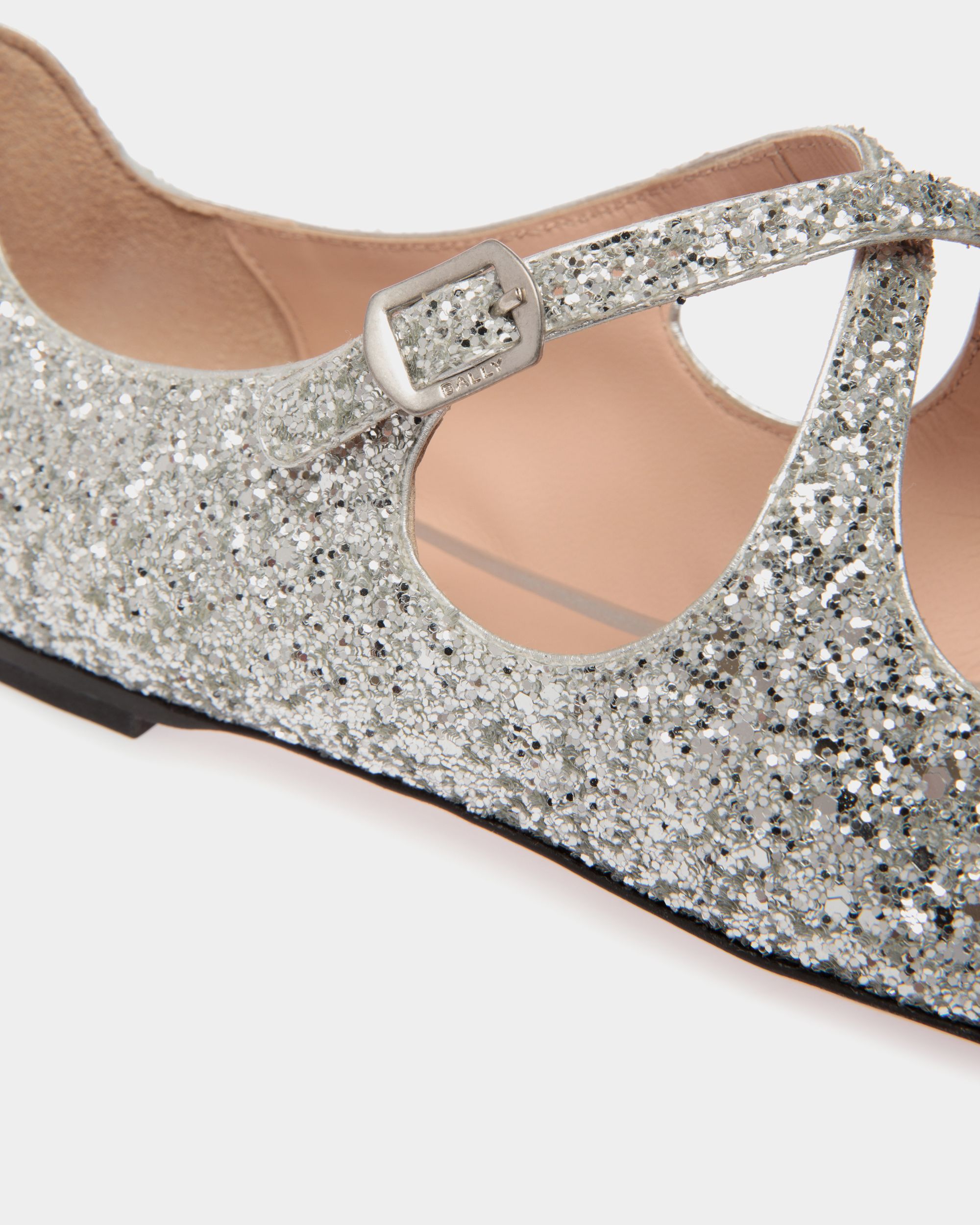 Bally Global - Ballyrina Flat in Silver Glitter - Silver