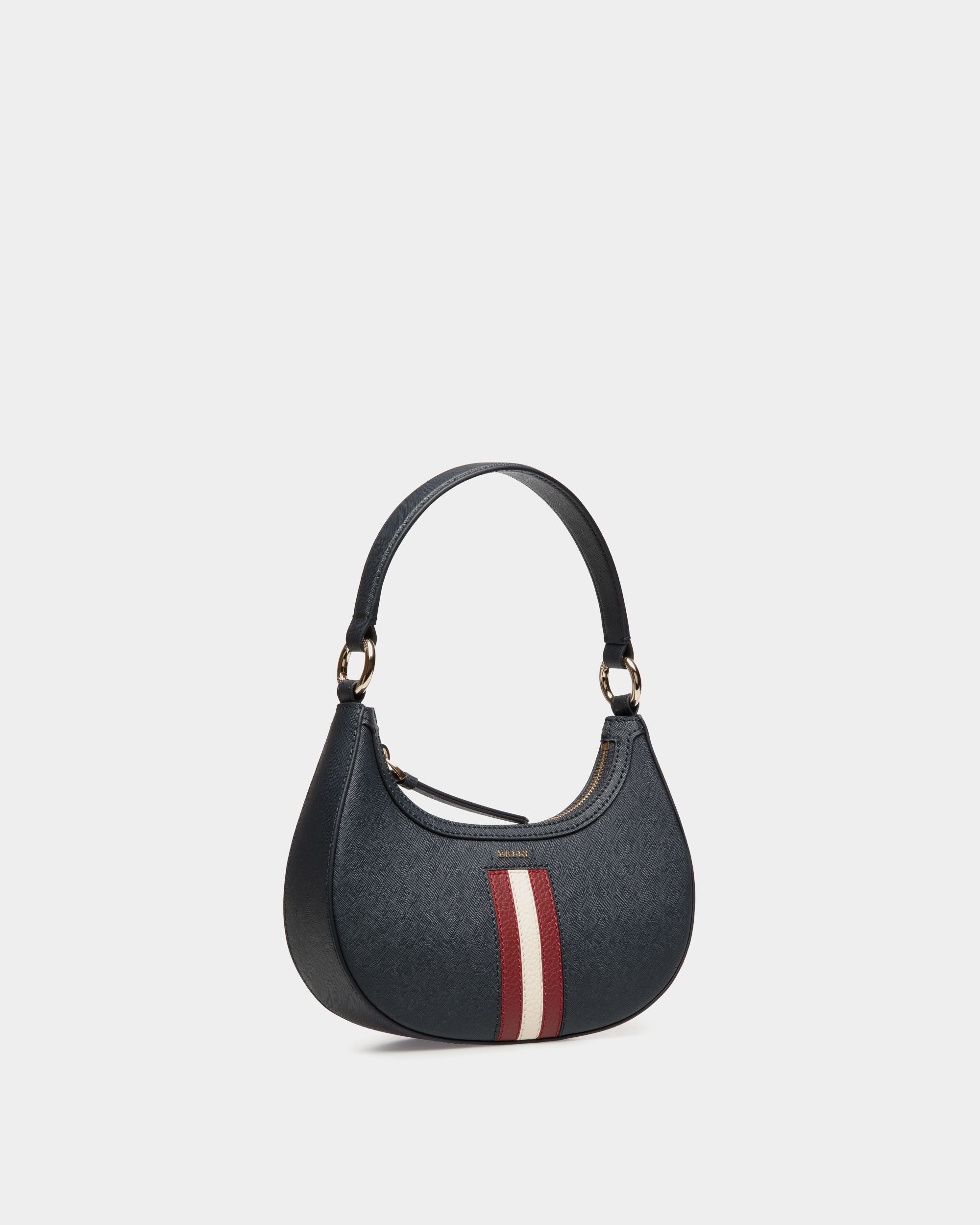 Bally Global - Sac À Bandoulière En Cuir Gaufré Bleu - Bleu