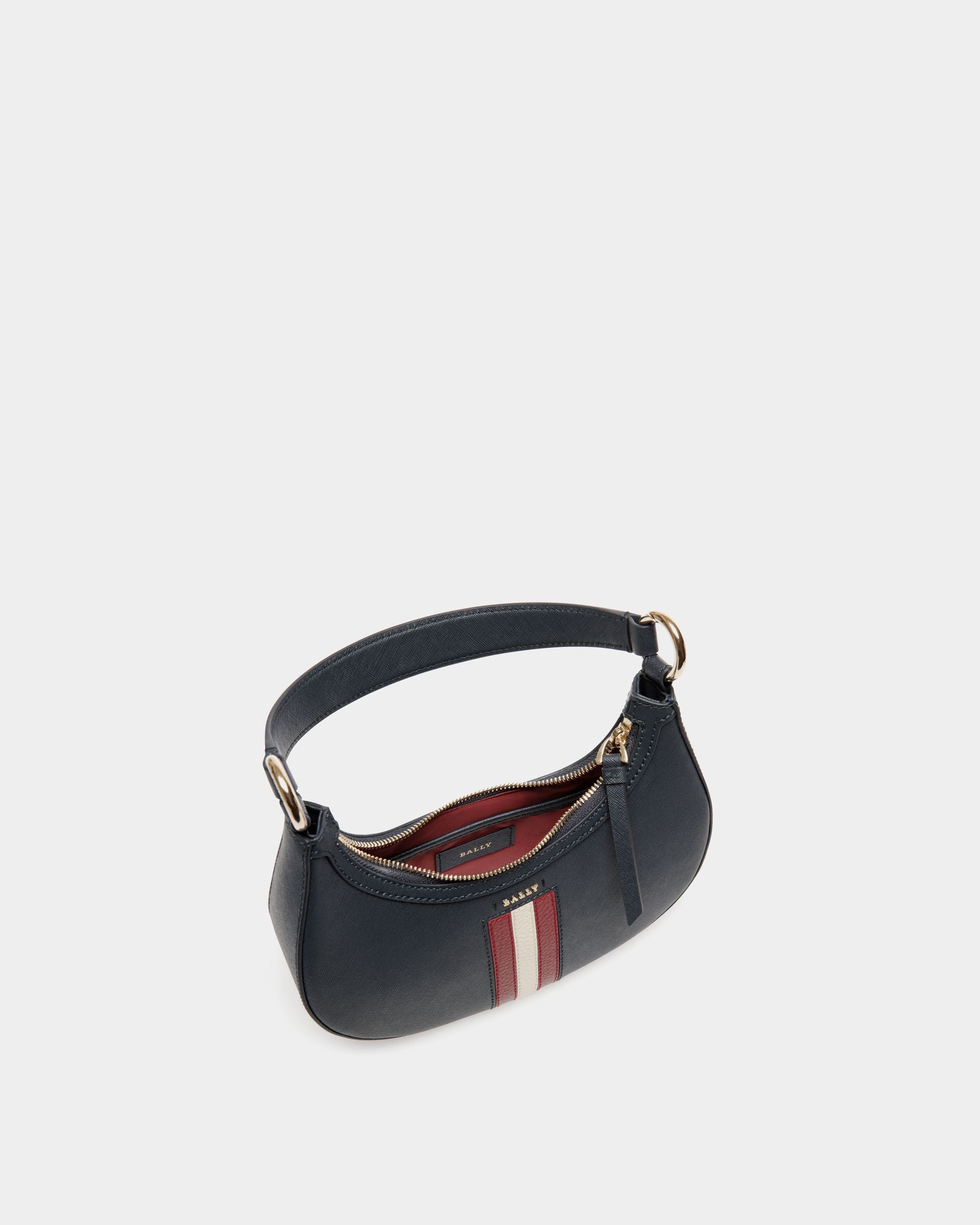 Bally Global - Sac À Bandoulière En Cuir Gaufré Bleu - Bleu