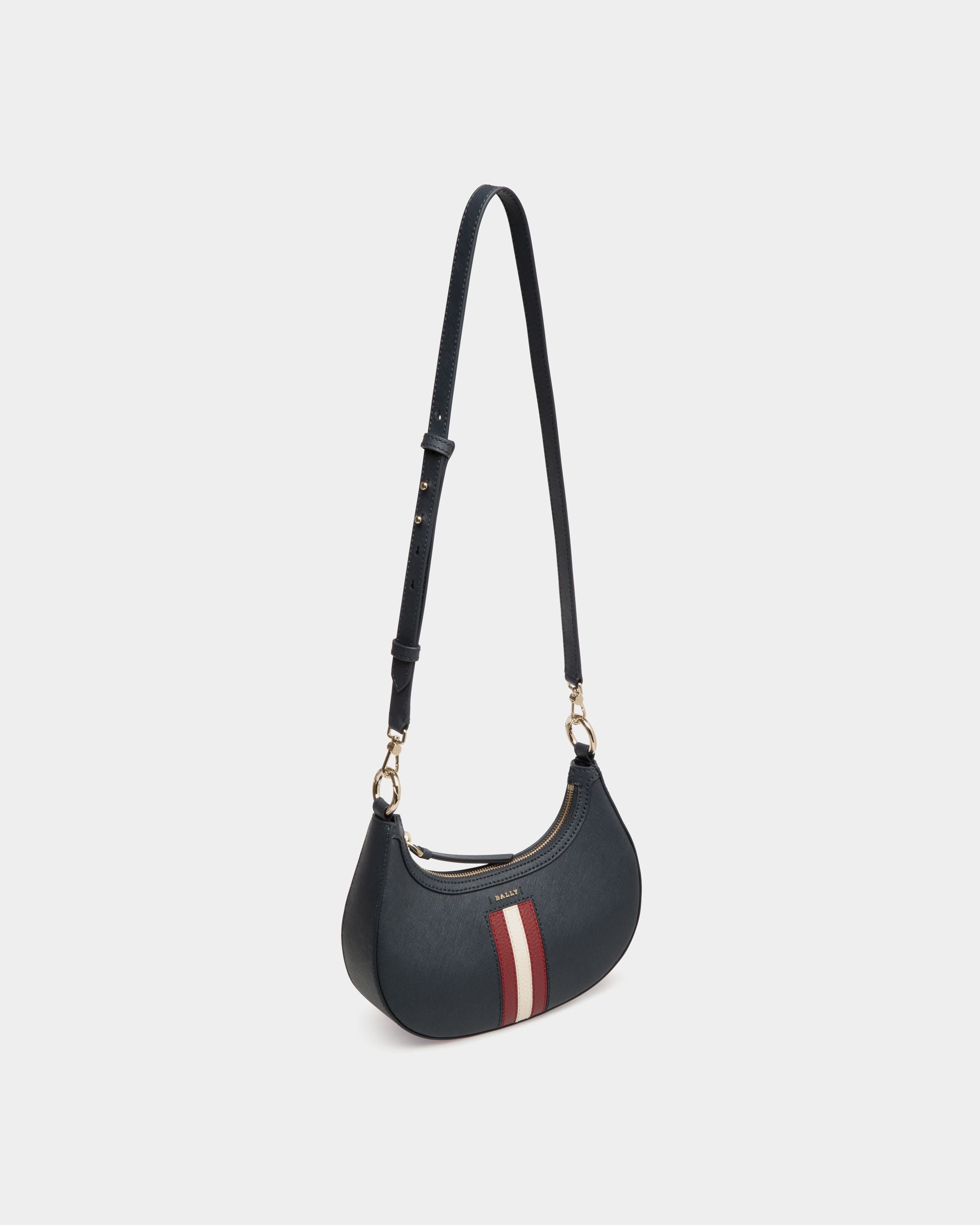 Bally Global - Sac À Bandoulière En Cuir Gaufré Bleu - Bleu