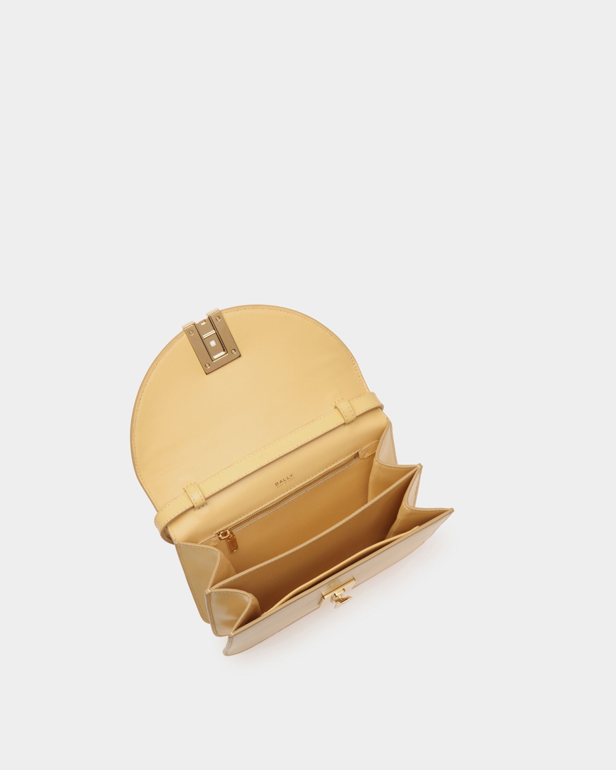 Bally Global - Ollam Crossbody Bag in Cream Brushed Leather - Beige
