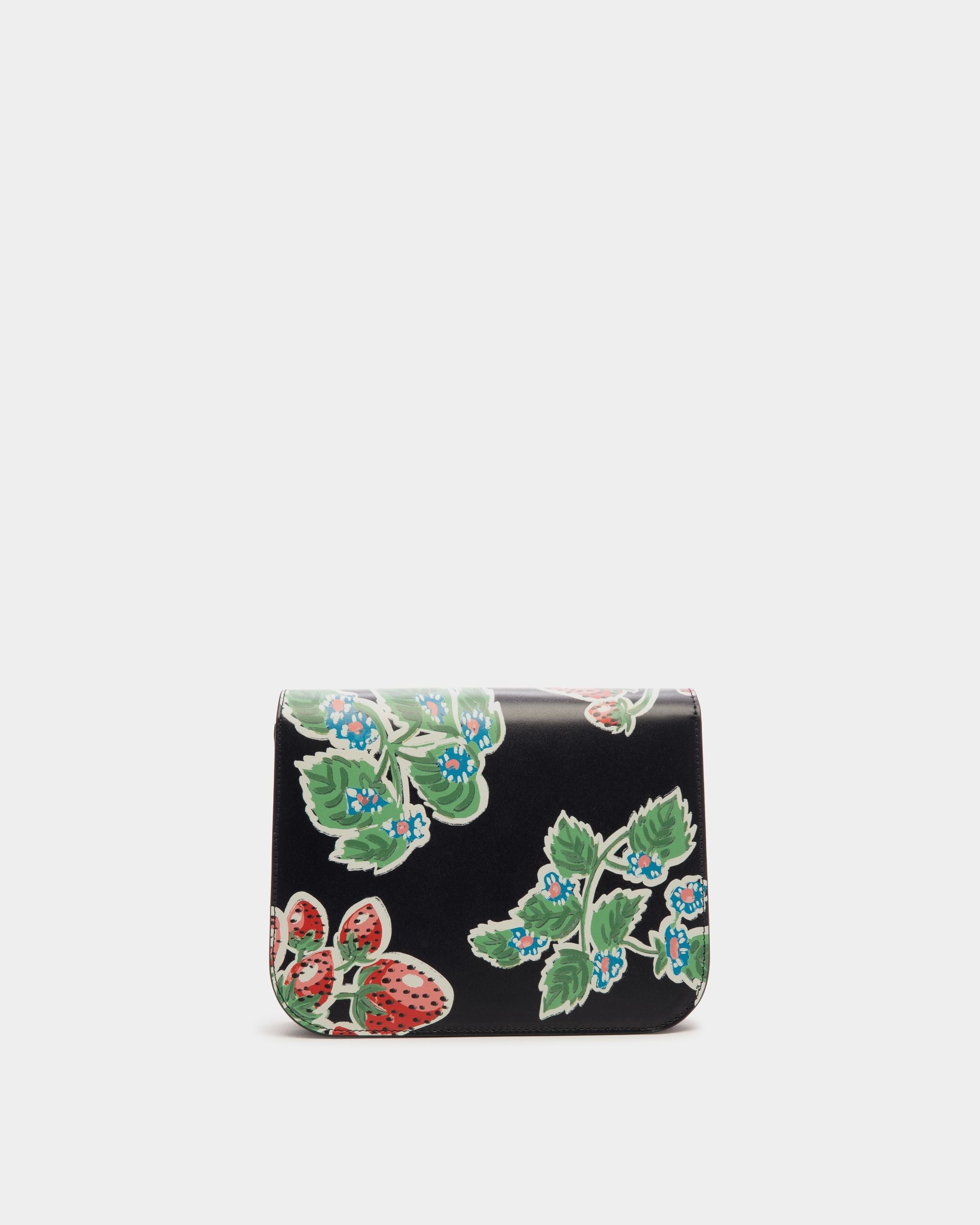 Bally Global - Ollam Crossbody Bag in Strawberry Print Leather - Blue
