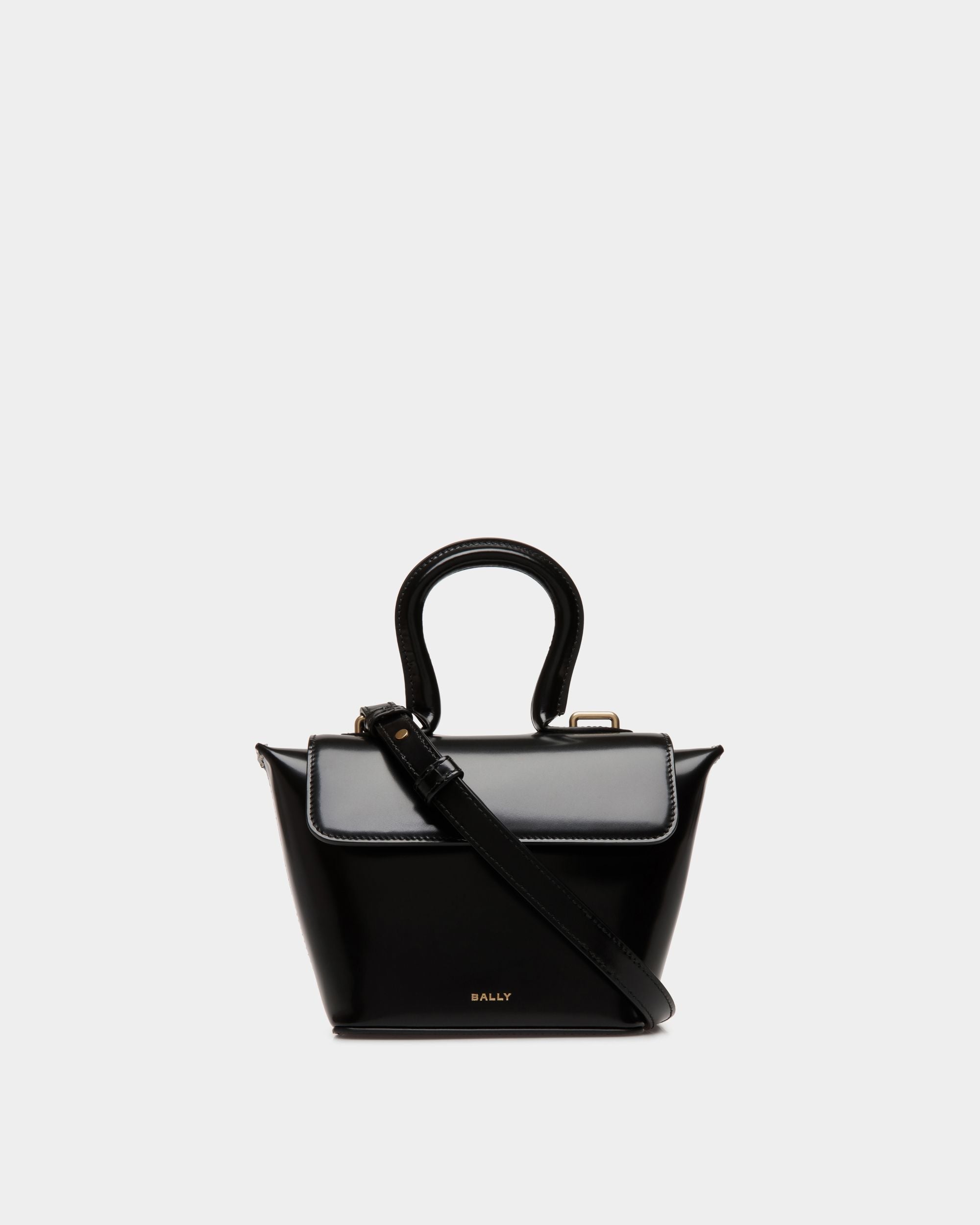 Bally Global - Belle Minibag In Black Brushed Leather - Negro