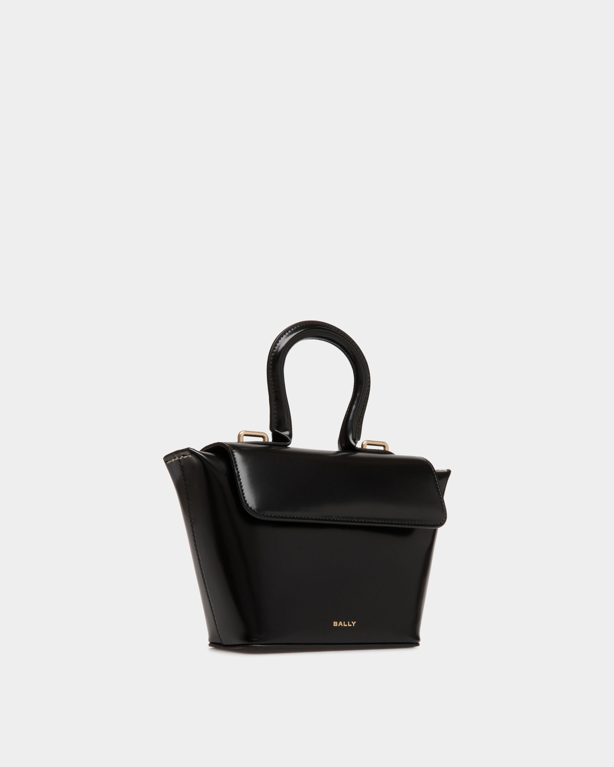 Bally Global - Belle Minibag In Black Brushed Leather - Negro