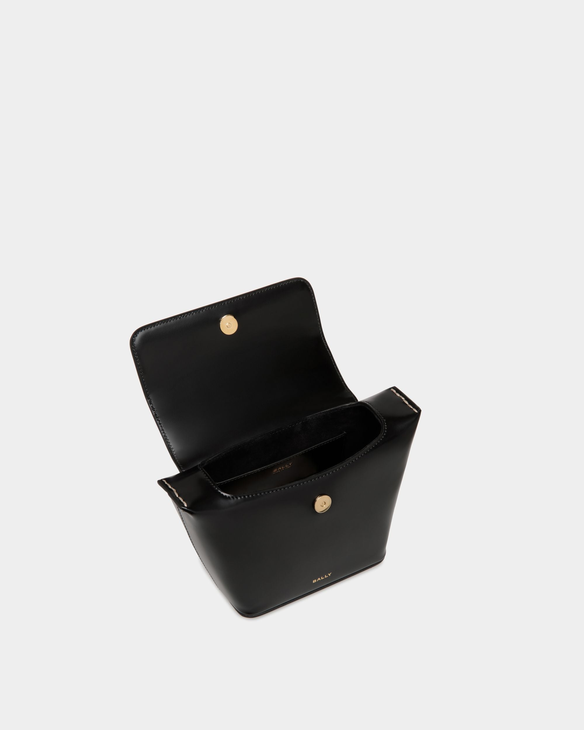 Bally Global - Belle Minibag In Black Brushed Leather - Negro