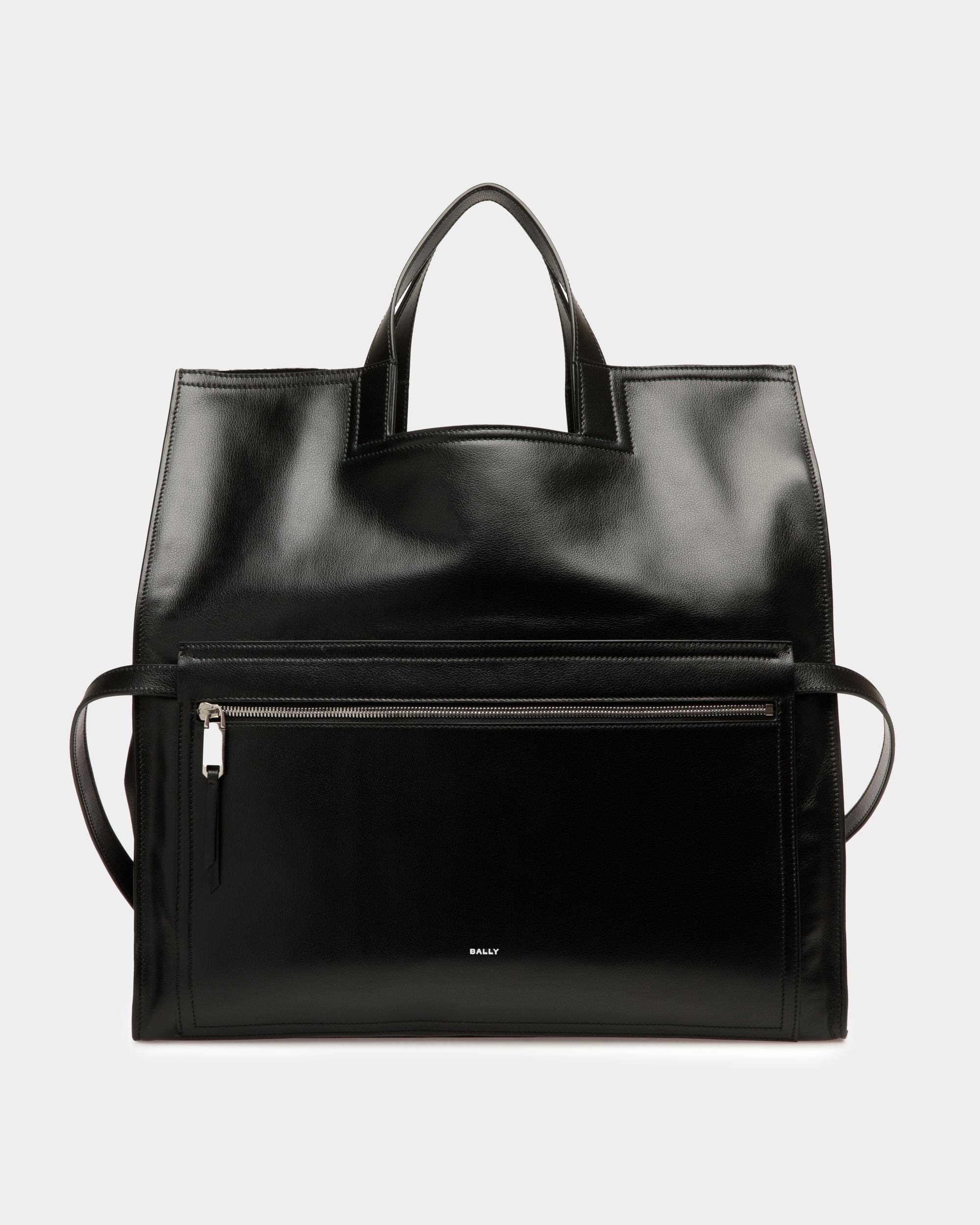 Bally Global - Sac Cabas Repliable Easy Bally En Cuir Noir - Noir