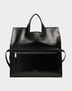 Sac Cabas Repliable Easy Bally En Cuir Noir