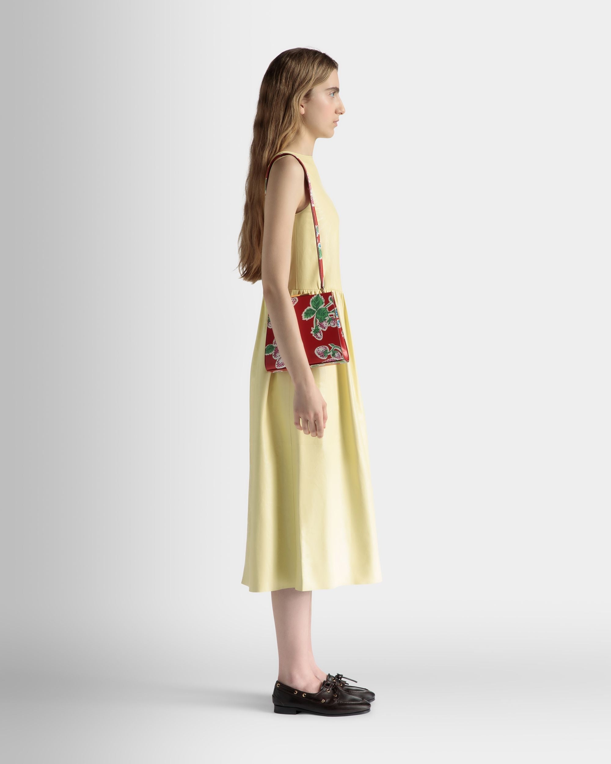 Bally Global - Deco Shoulder Bag in Strawberry Print Leather - Multicolor