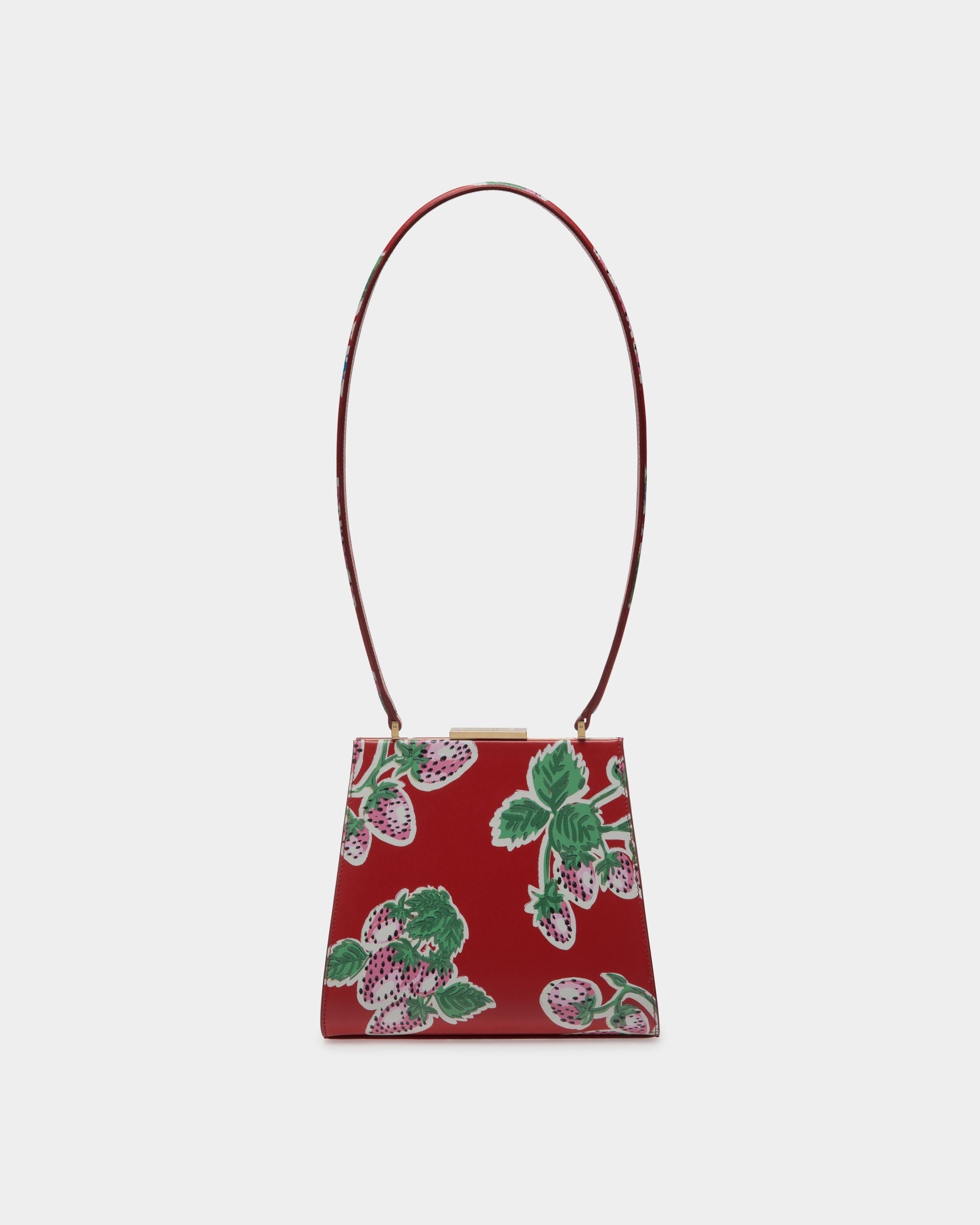 Bally Global - Deco Shoulder Bag in Strawberry Print Leather - Multicolor