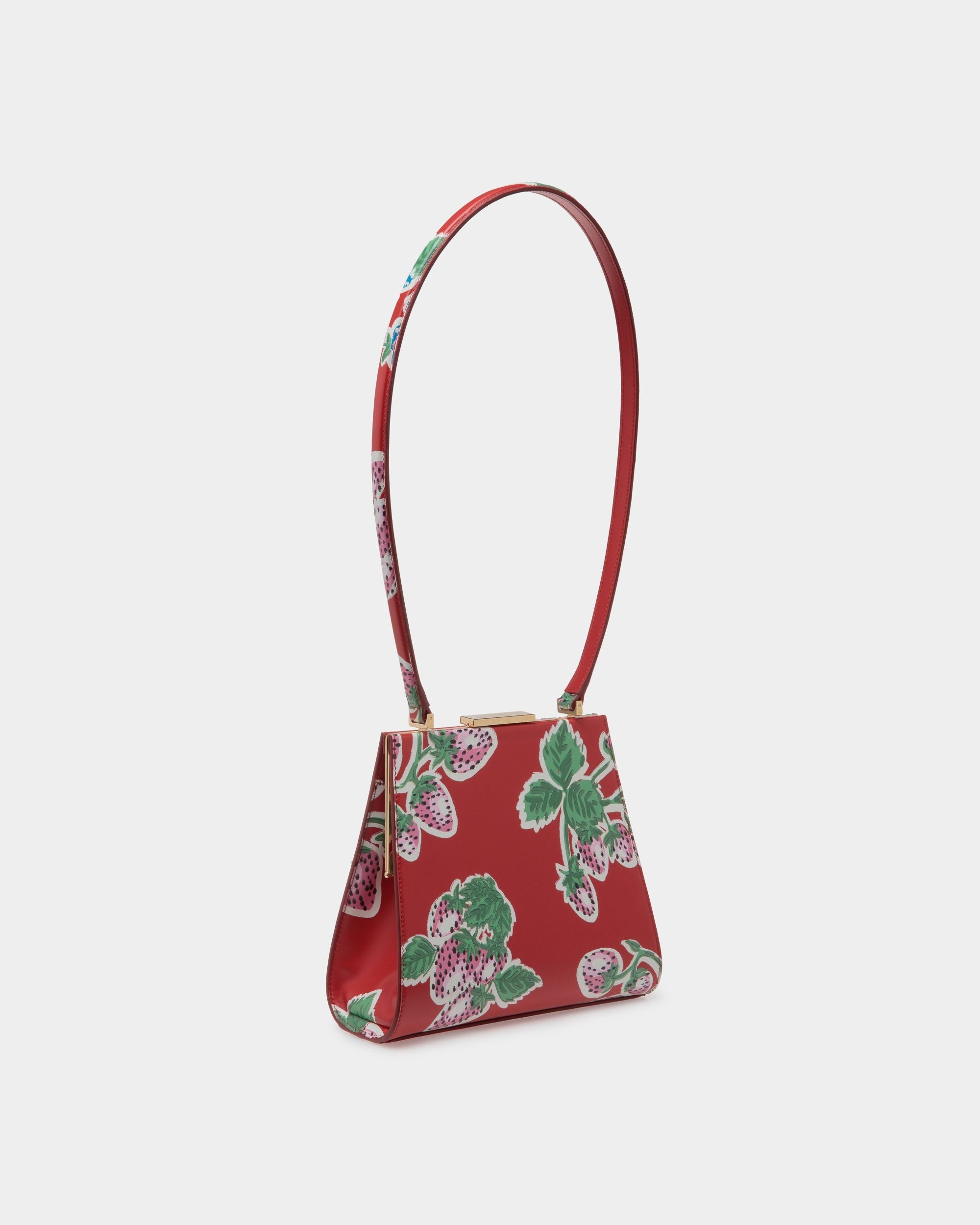 Bally Global - Deco Shoulder Bag in Strawberry Print Leather - Multicolor