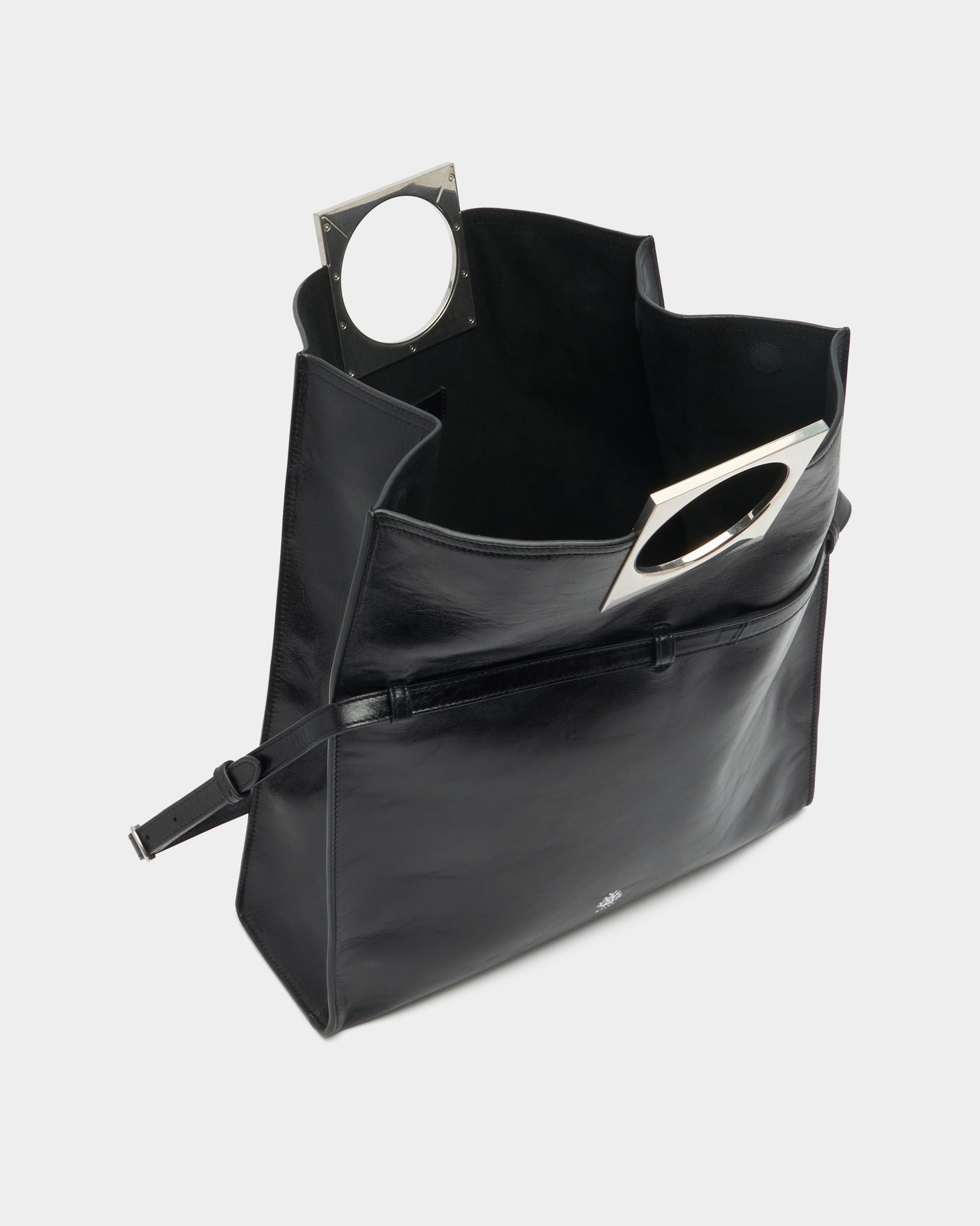 Bally Global - Anni Foldable Tote in Black Leather - Black