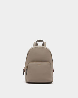 Mini Backpack in Taupe Grained Leather