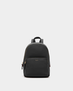 Mini Backpack in Black Grained Leather