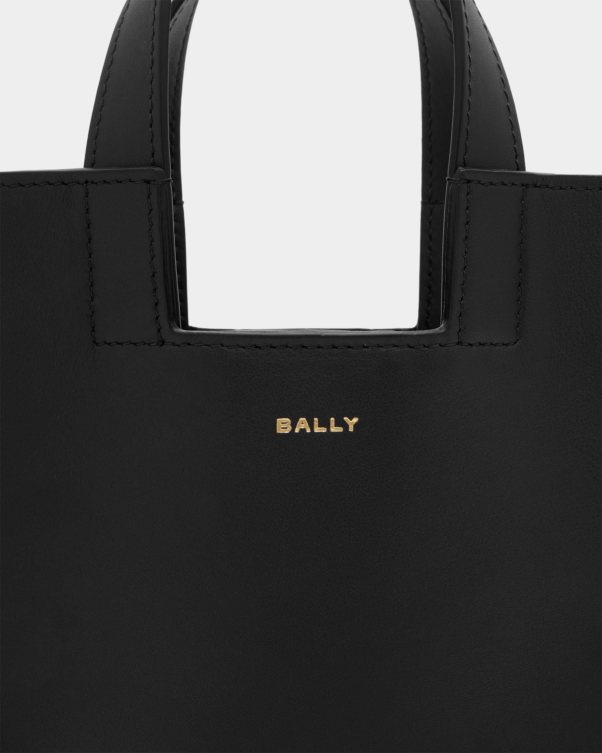 Bally Global - Bolso Tote Easy Bally Pequeño De Piel Negra - Negro
