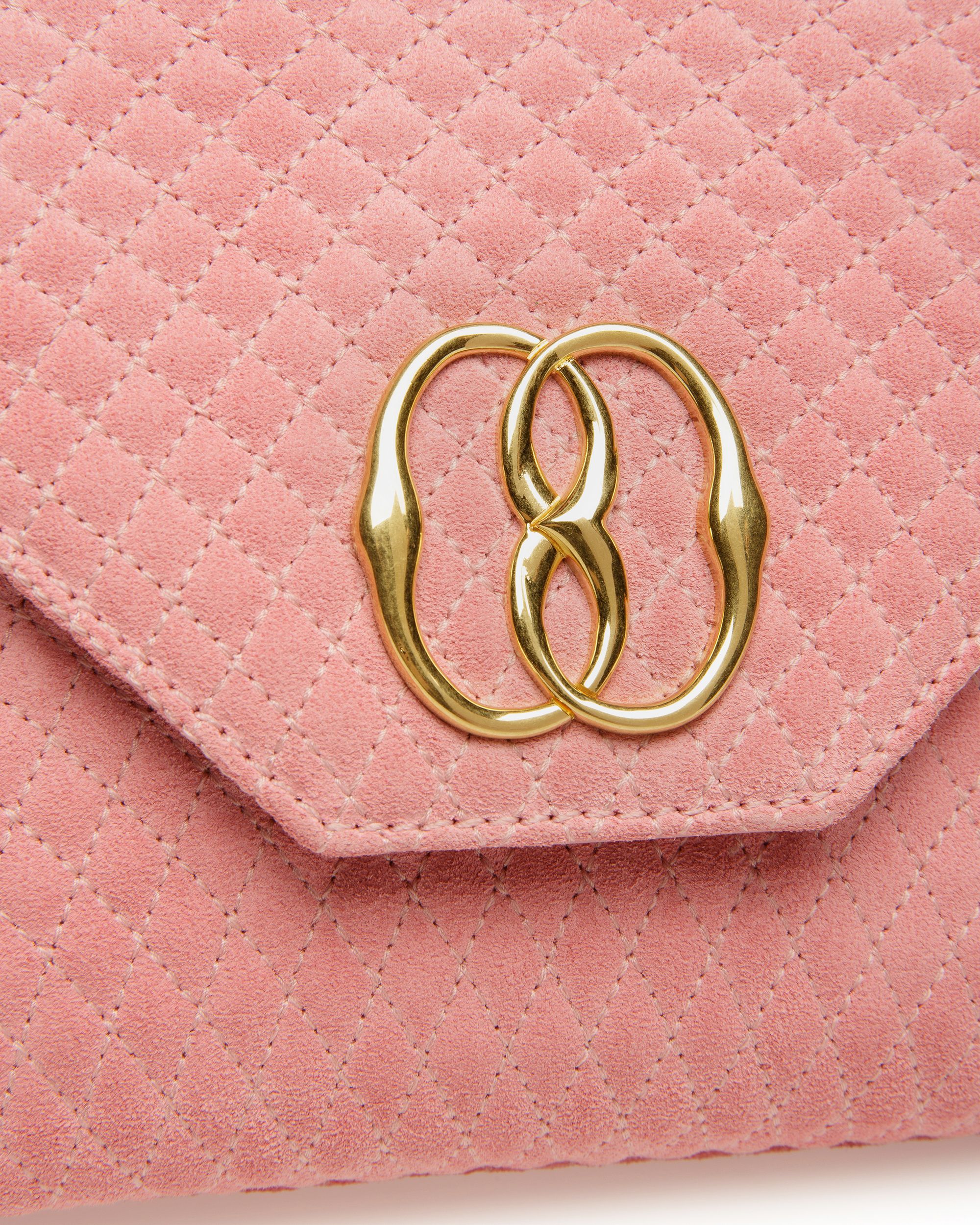 Bally Global - Emblem Top Handle In Quilted Suede - Pink