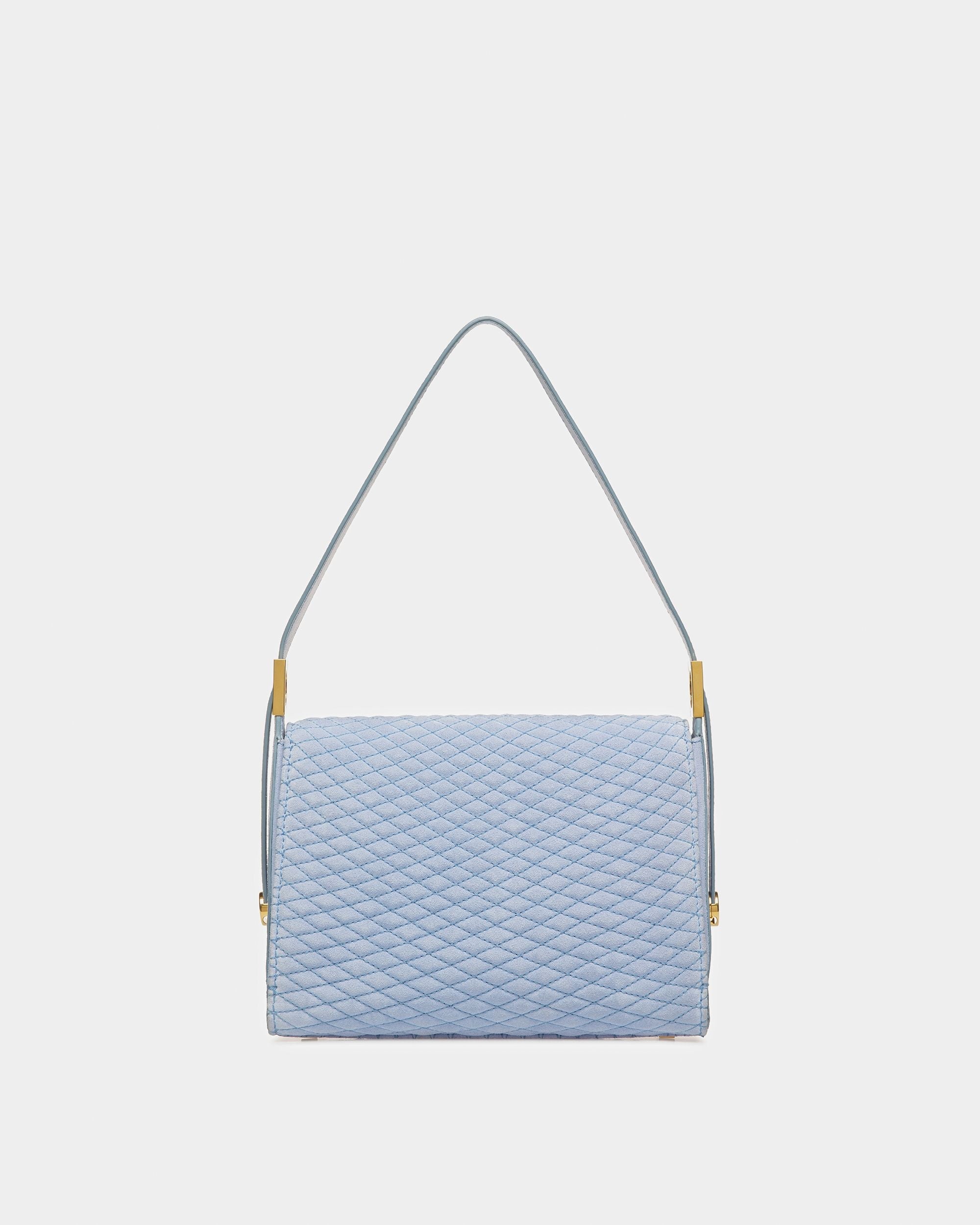 Bally Global - Emblem Top Handle In Quilted Suede - Blue