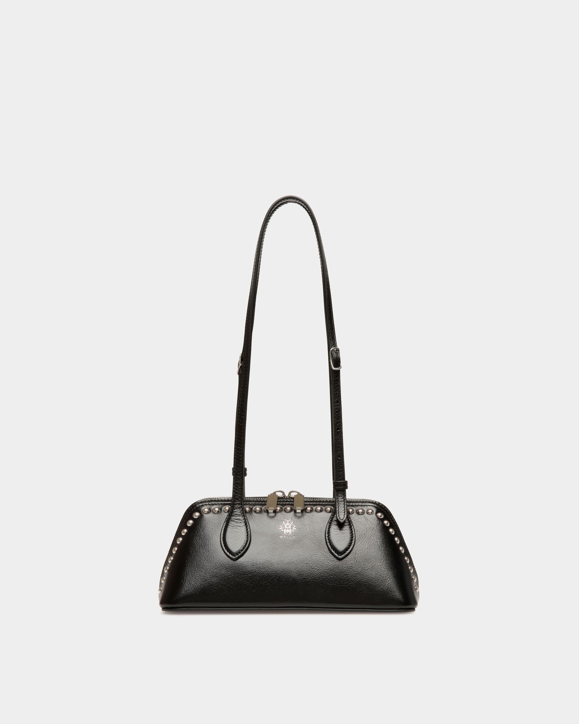 Bally Global - Praline Minibag in Black Leather With Studs - Black