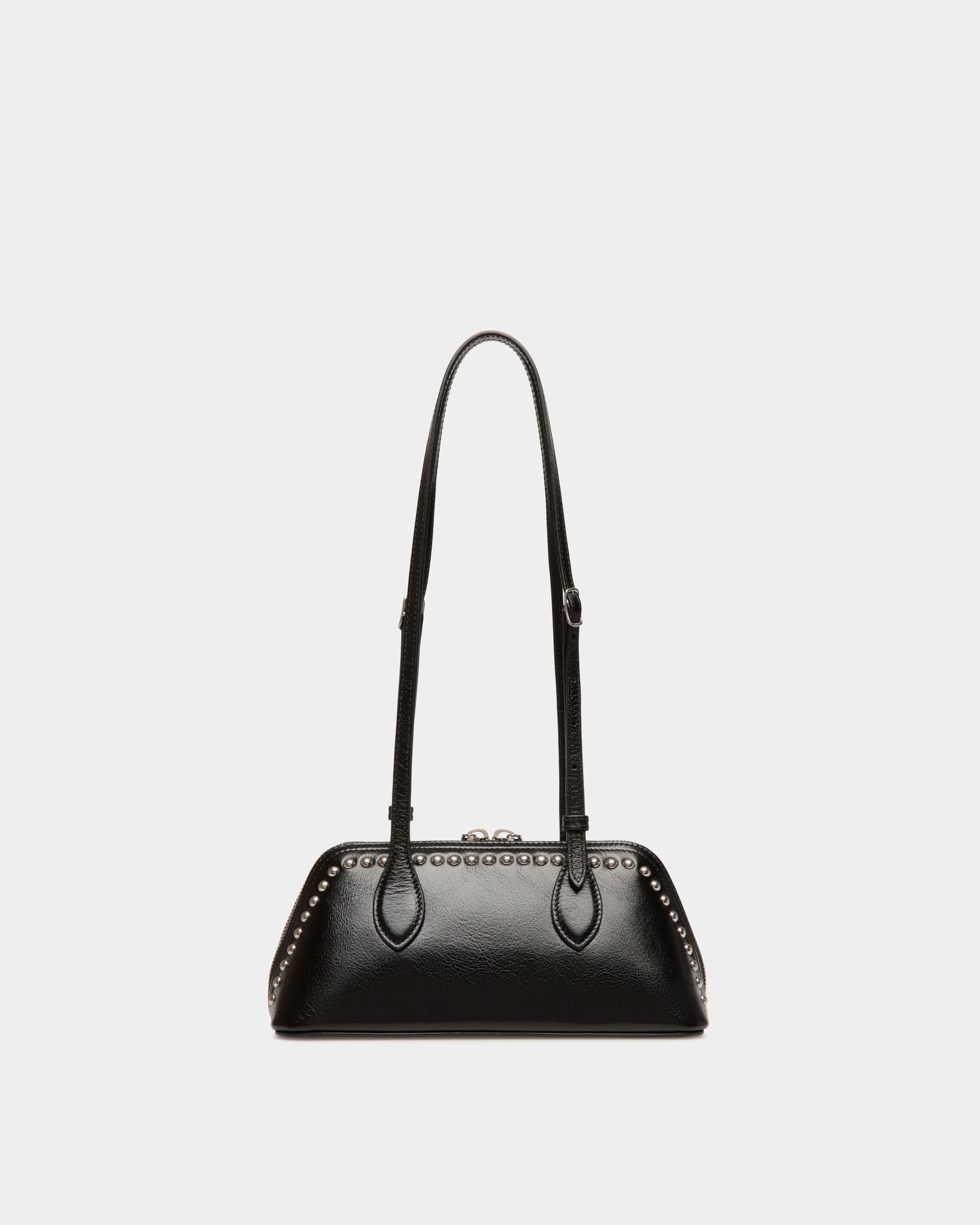 Bally Global - Praline Minibag in Black Leather With Studs - Black