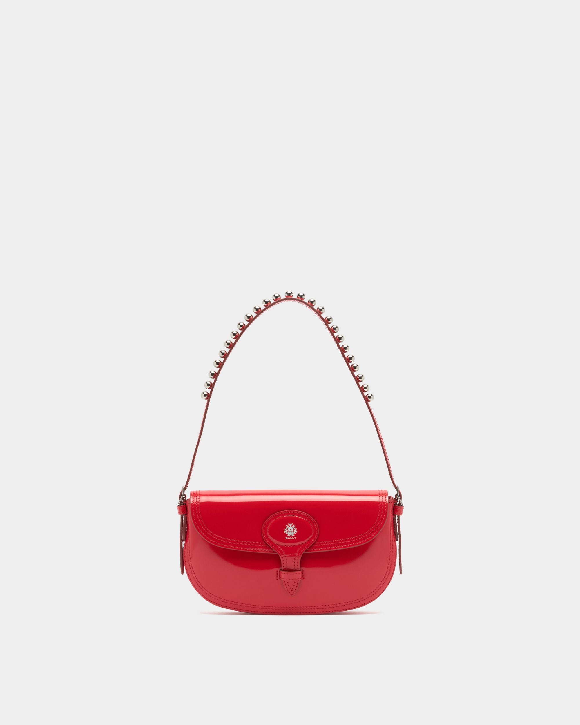 Bally Global - Bolso De Hombro Beckett Pequeño De Piel Cepillada Roja - Rojo