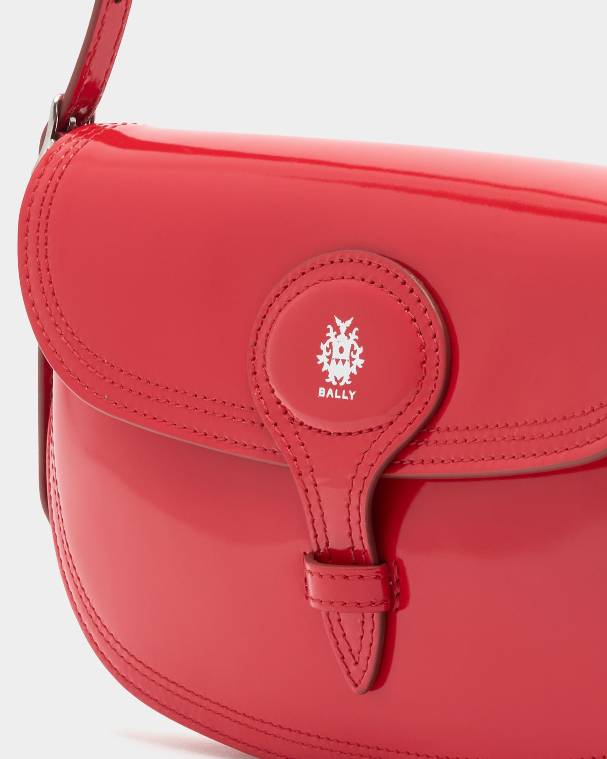Bally Global - Petit Sac D’épaule Beckett En Cuir Brossé Rouge - Rouge