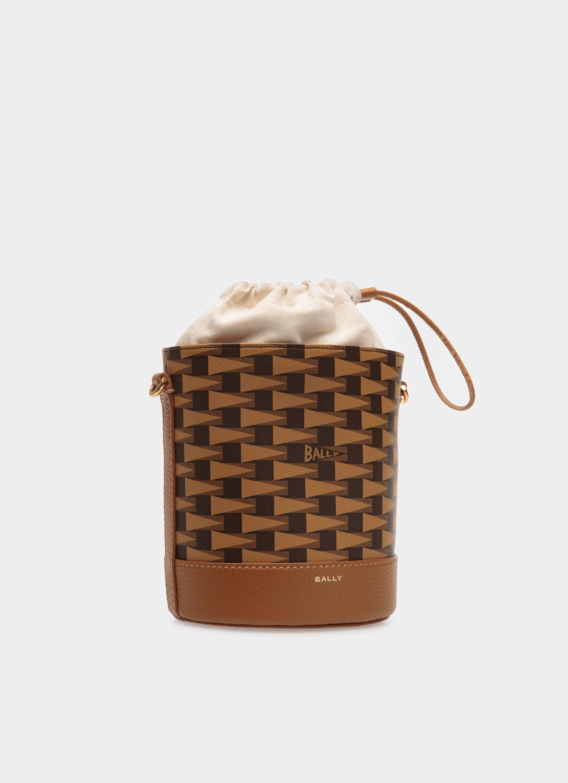 Bally Global - Pennant Bucket Bag In Desert TPU and Brown Leather - Marrón
