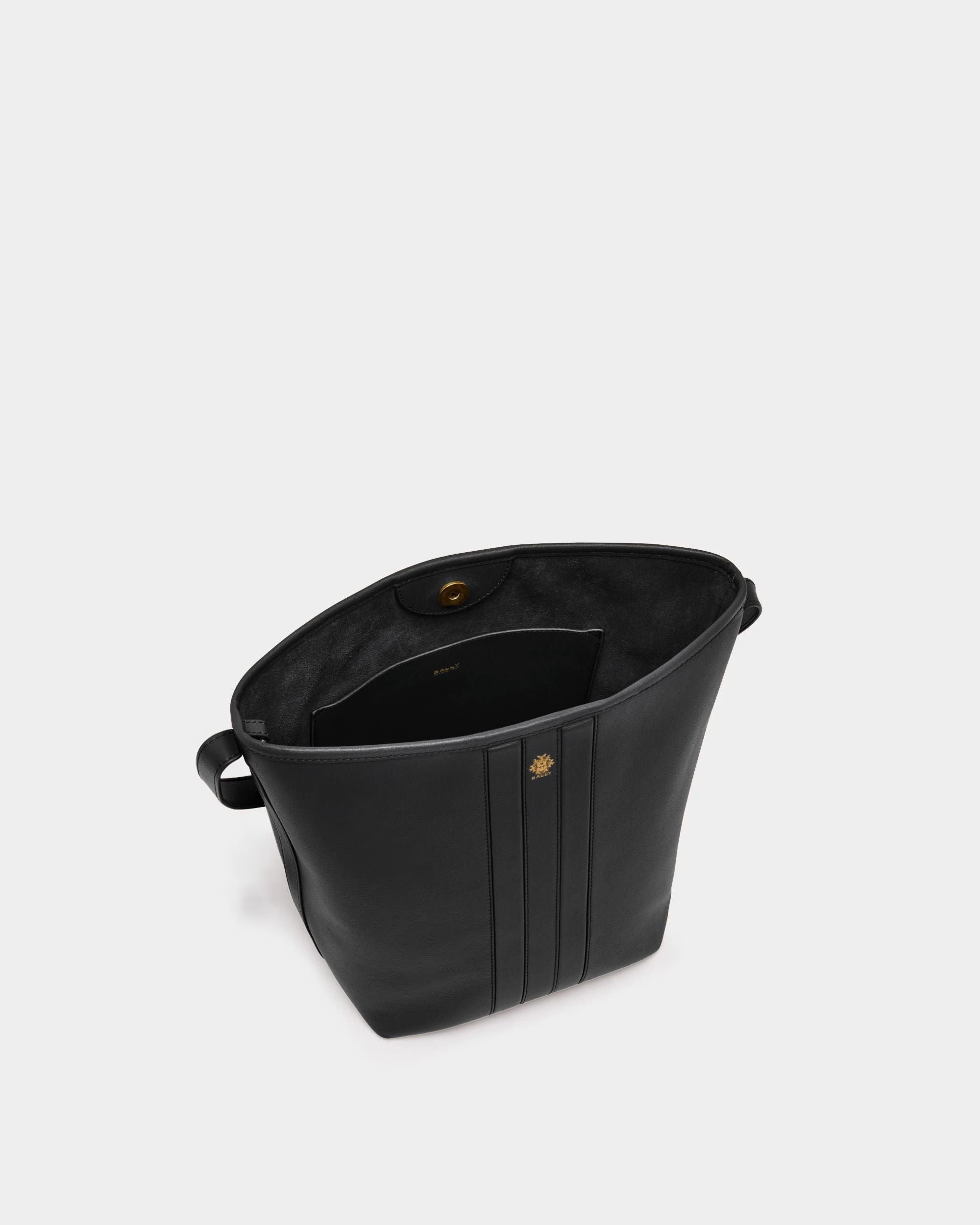 Bally Global - Beckett Bucket Bag in Black Leather - Black