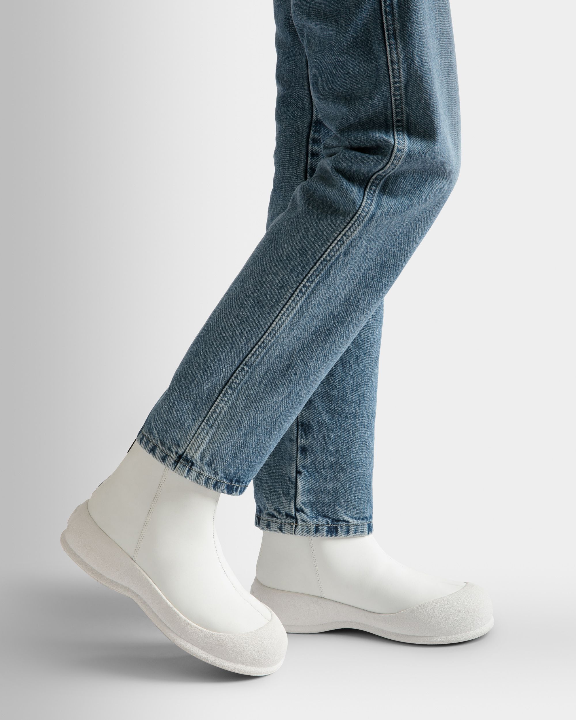 Bally Global - Frei Boots In White Rubber-coated Leather - White