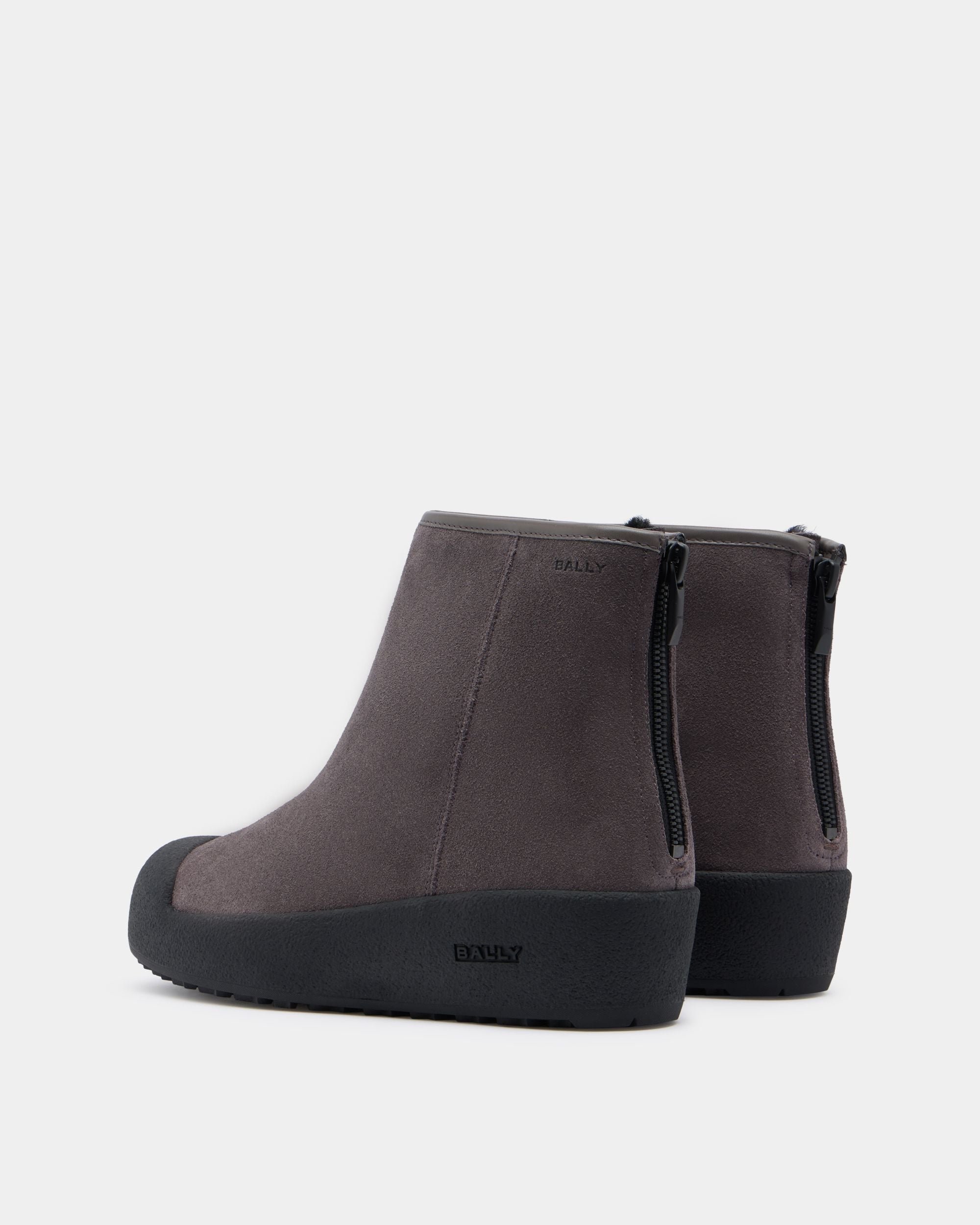 Bally Global - Bally Curling Bootie in Grey Suede - Grey