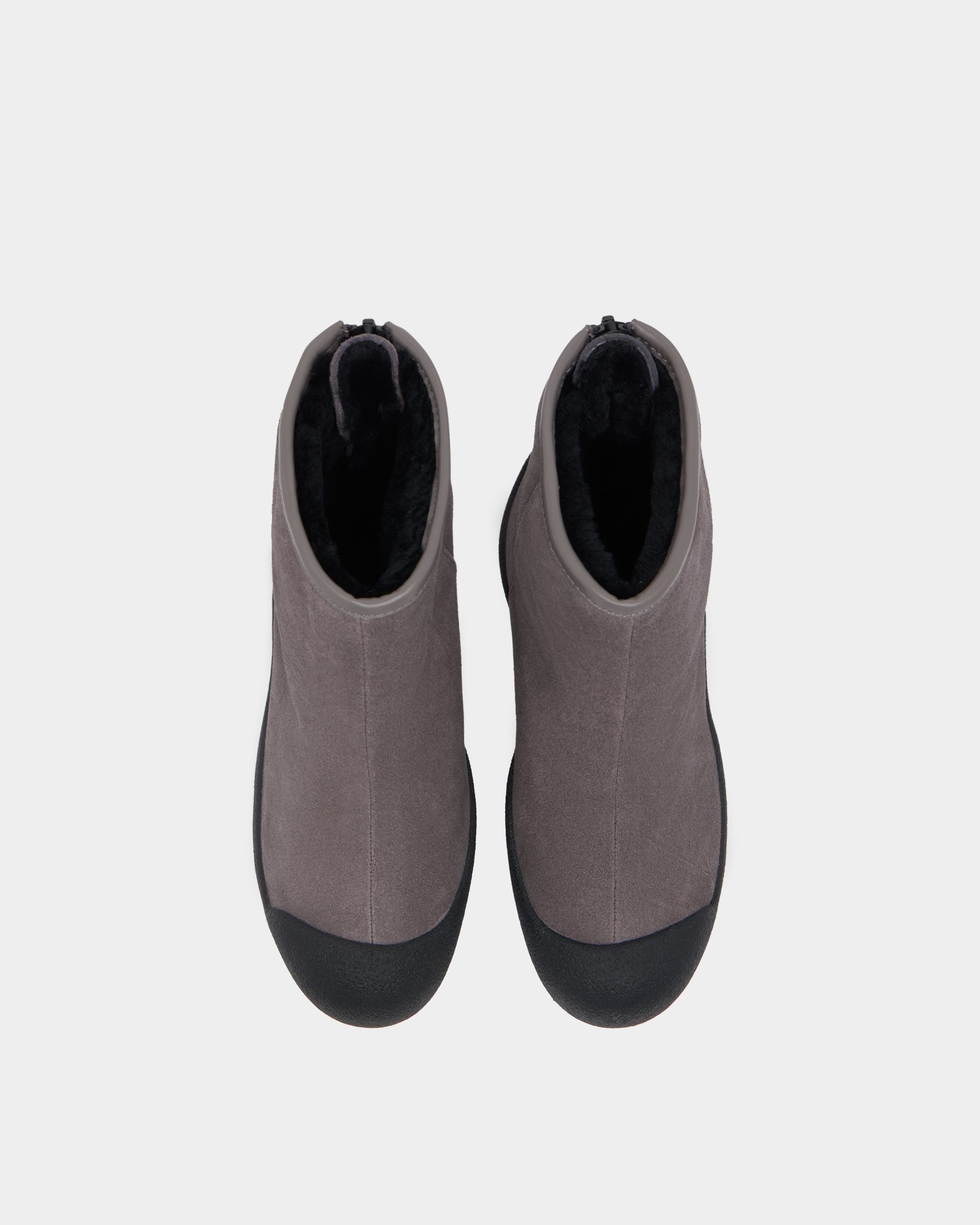 Bally Global - Bally Curling Bootie in Grey Suede - Grey