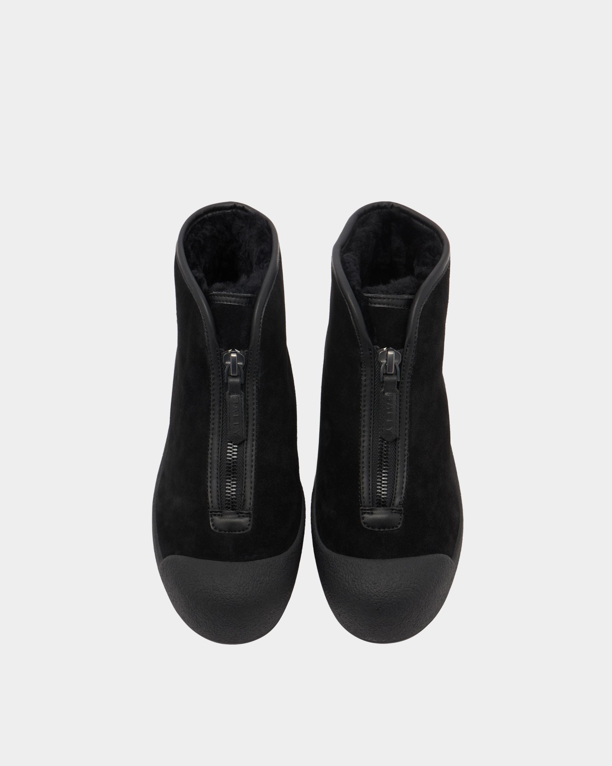 Bally Global - Bally Curling Bootie in Black Suede - Black