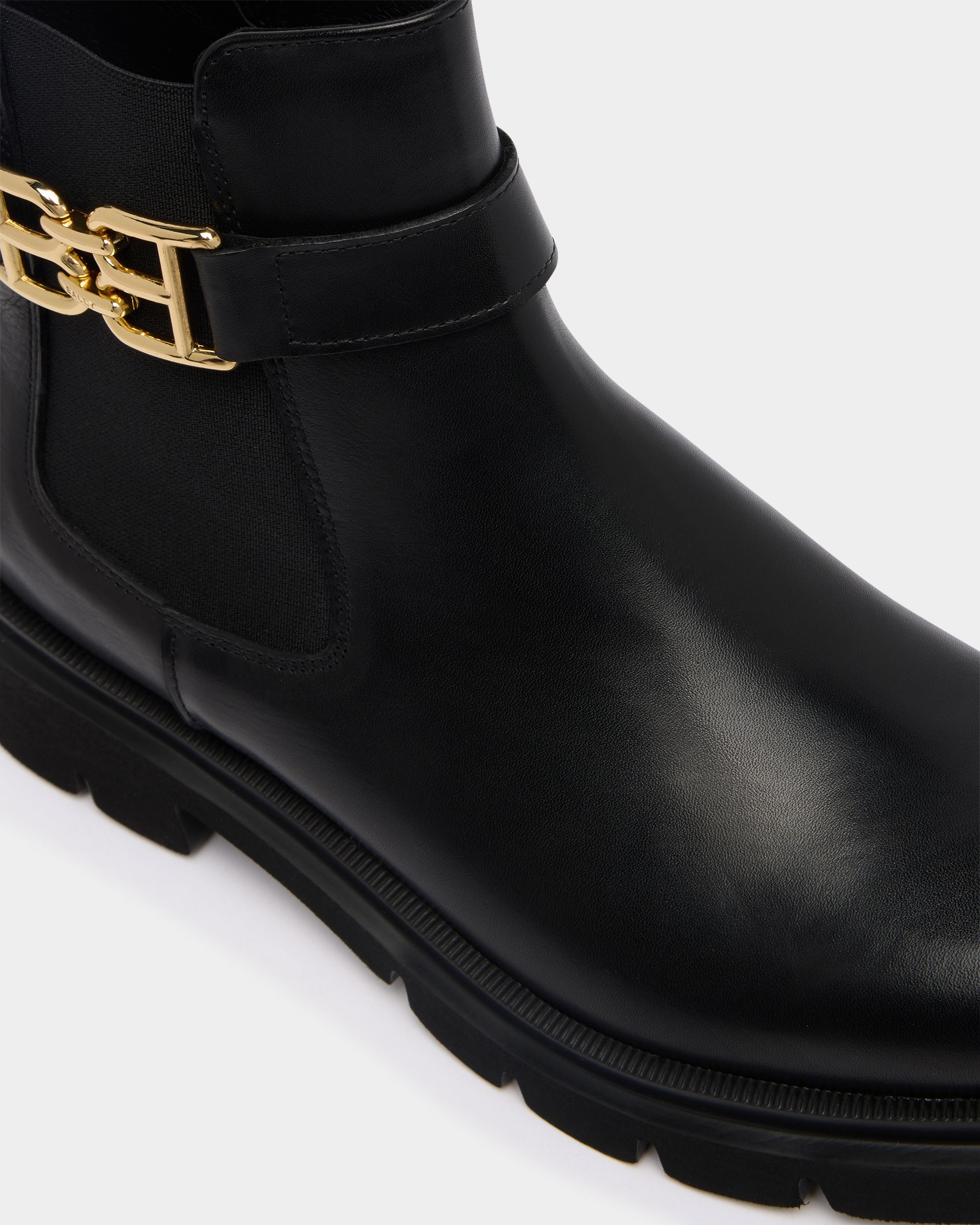 Bally Global - Bota Chelsea Walidy De Piel Negra - Negro