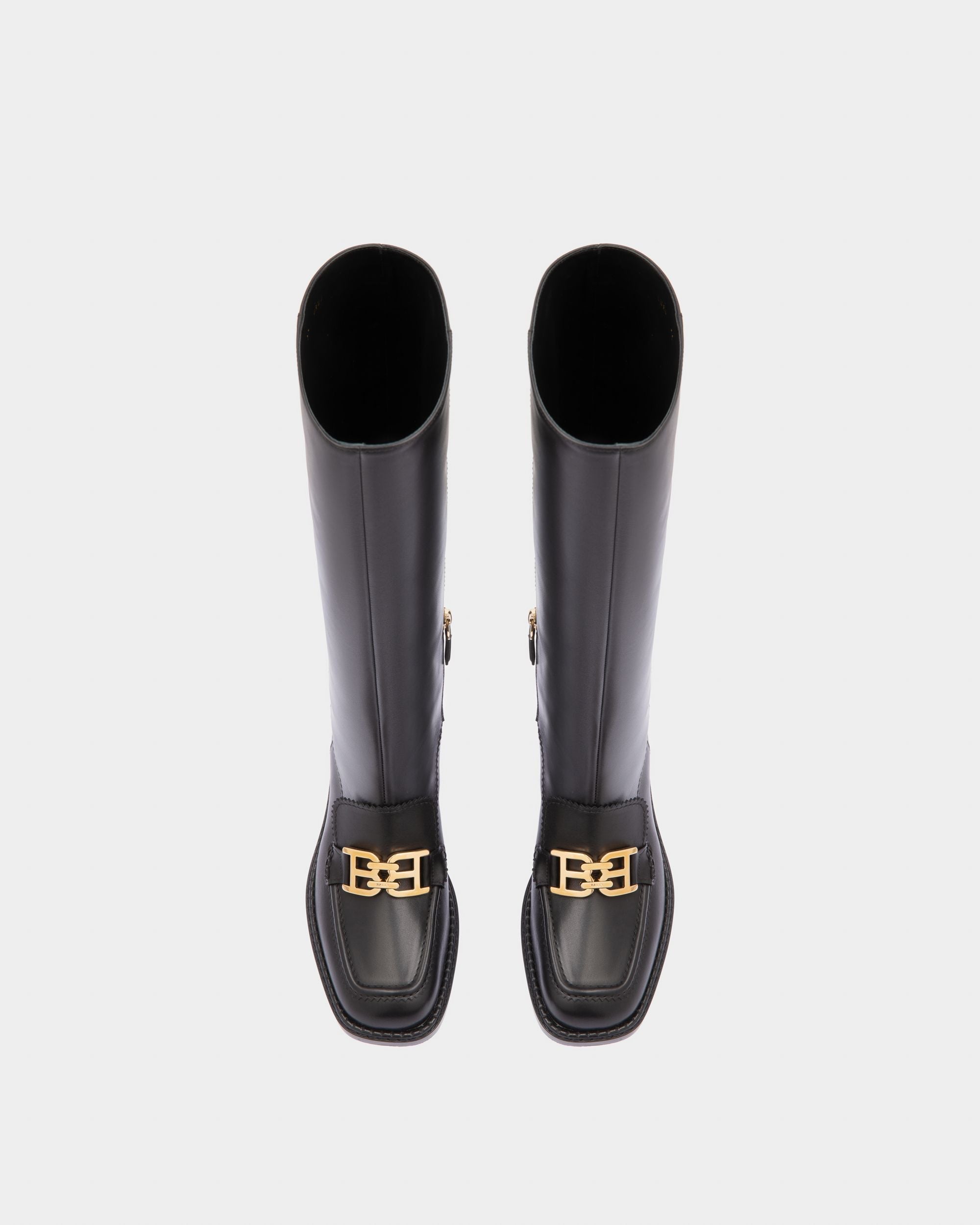 Bally Global - Ebele Bottes Longues En Cuir Noir - Noir
