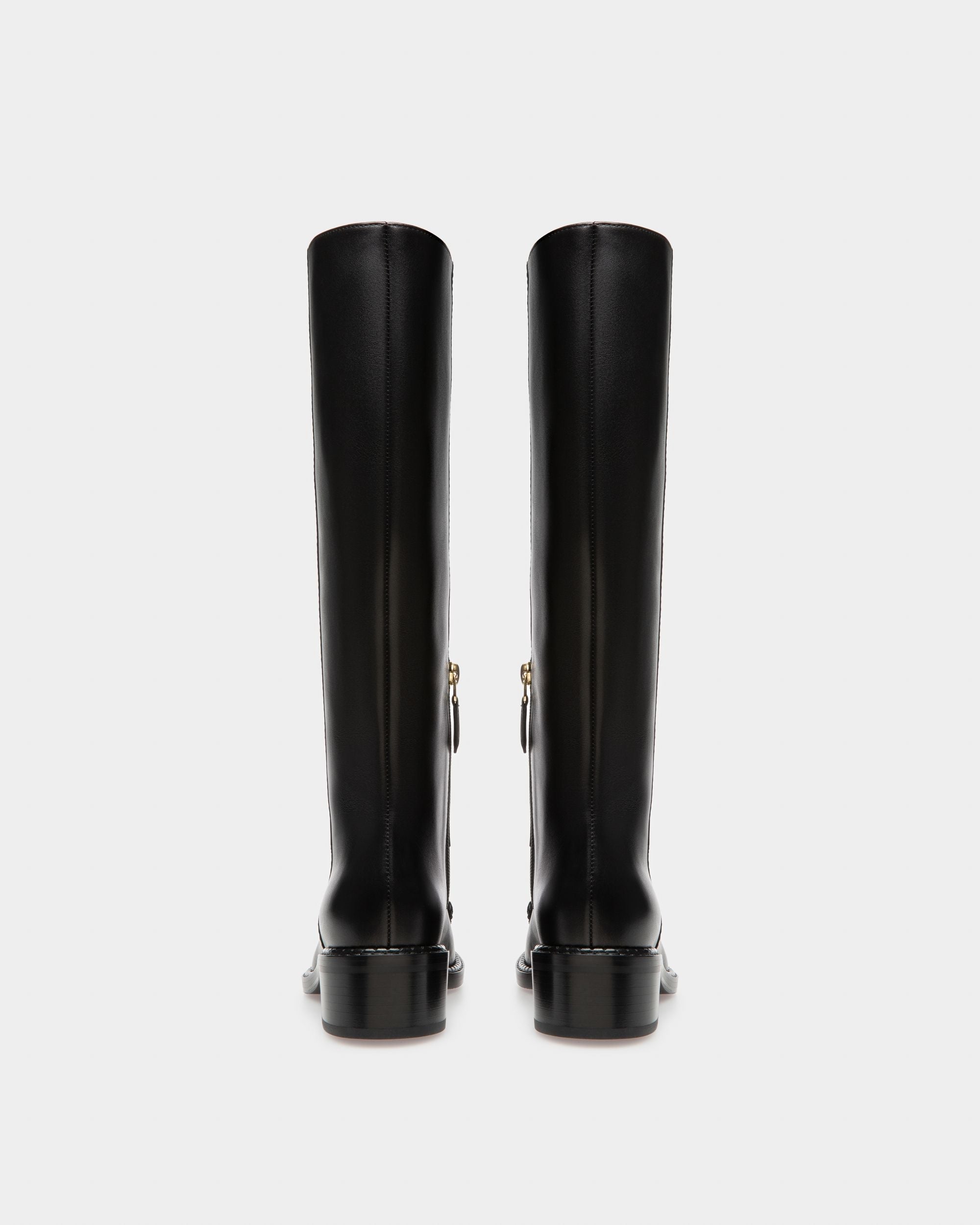 Bally Global - Ebele Bottes Longues En Cuir Noir - Noir