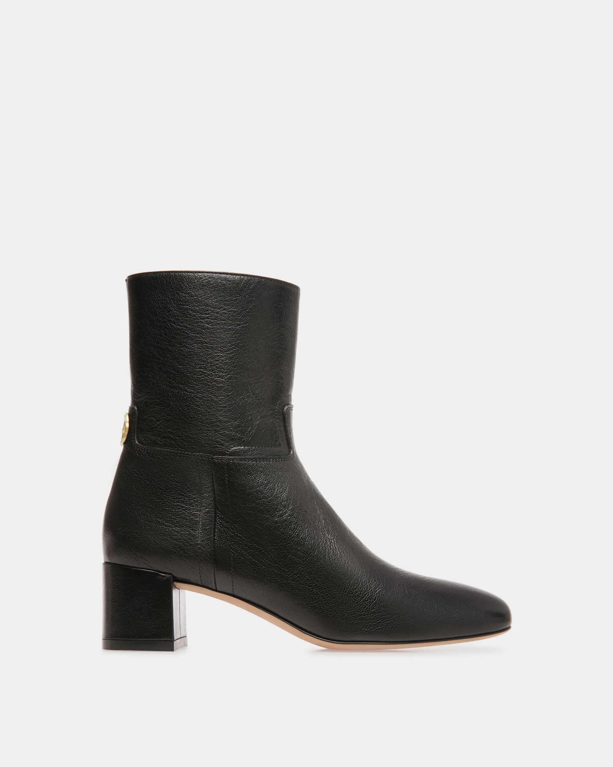 Bally Global - Botines Daily Emblem De Piel Negra - Negro