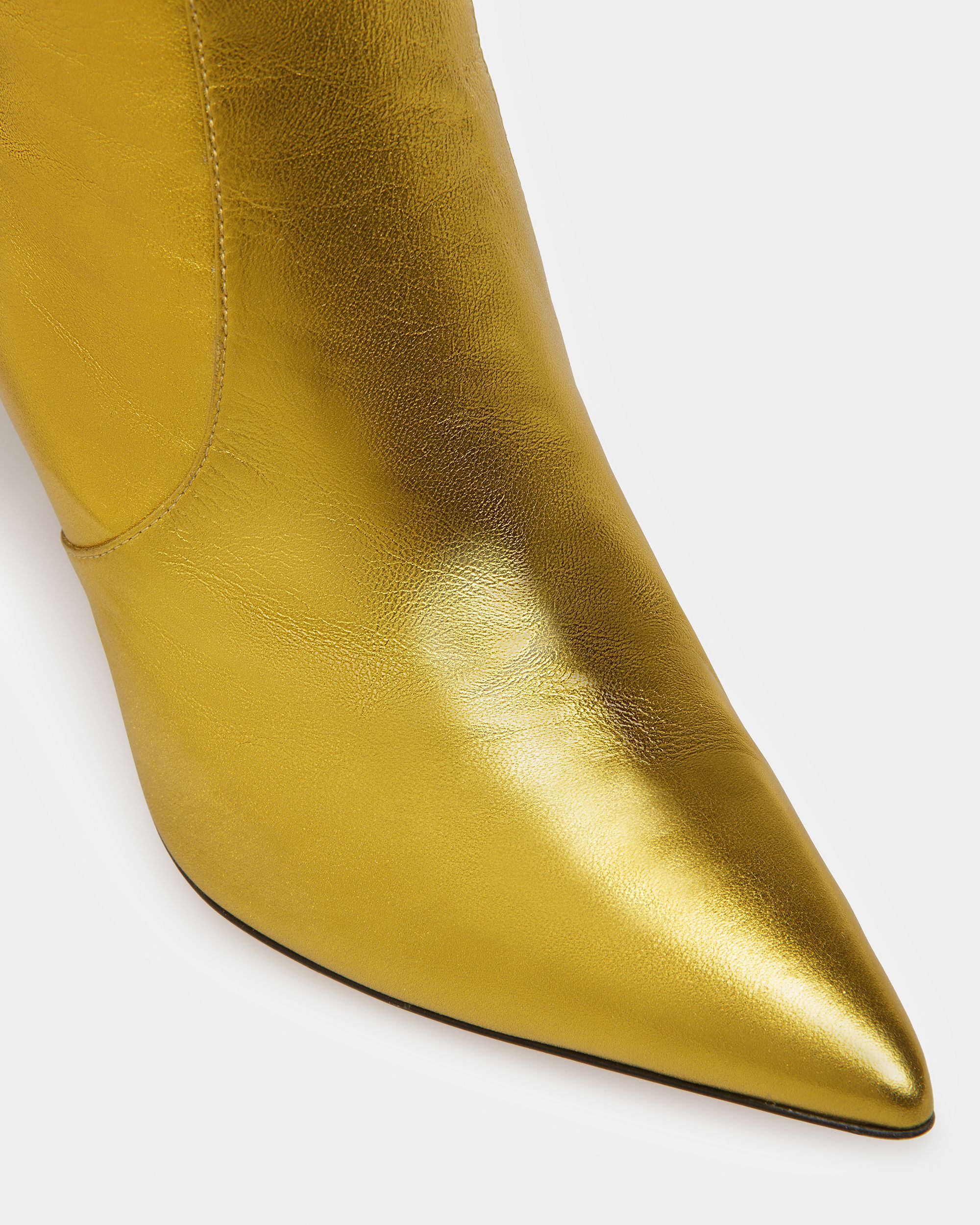 Bally Global - Block Boot In Metallic Leather - Or