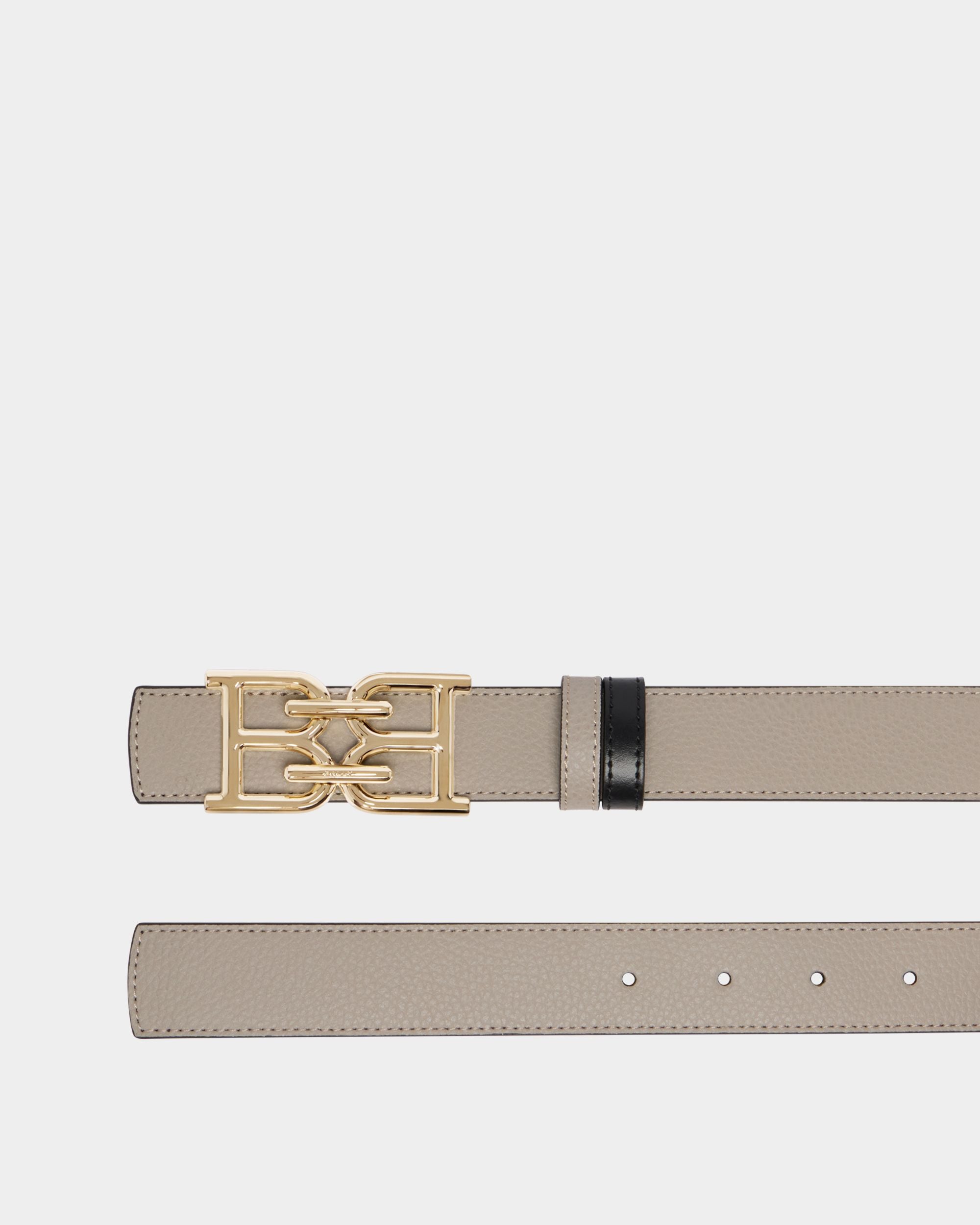 Bally Global - 30mm Reversible Belt in Black and Taupe Leather - Multicolor