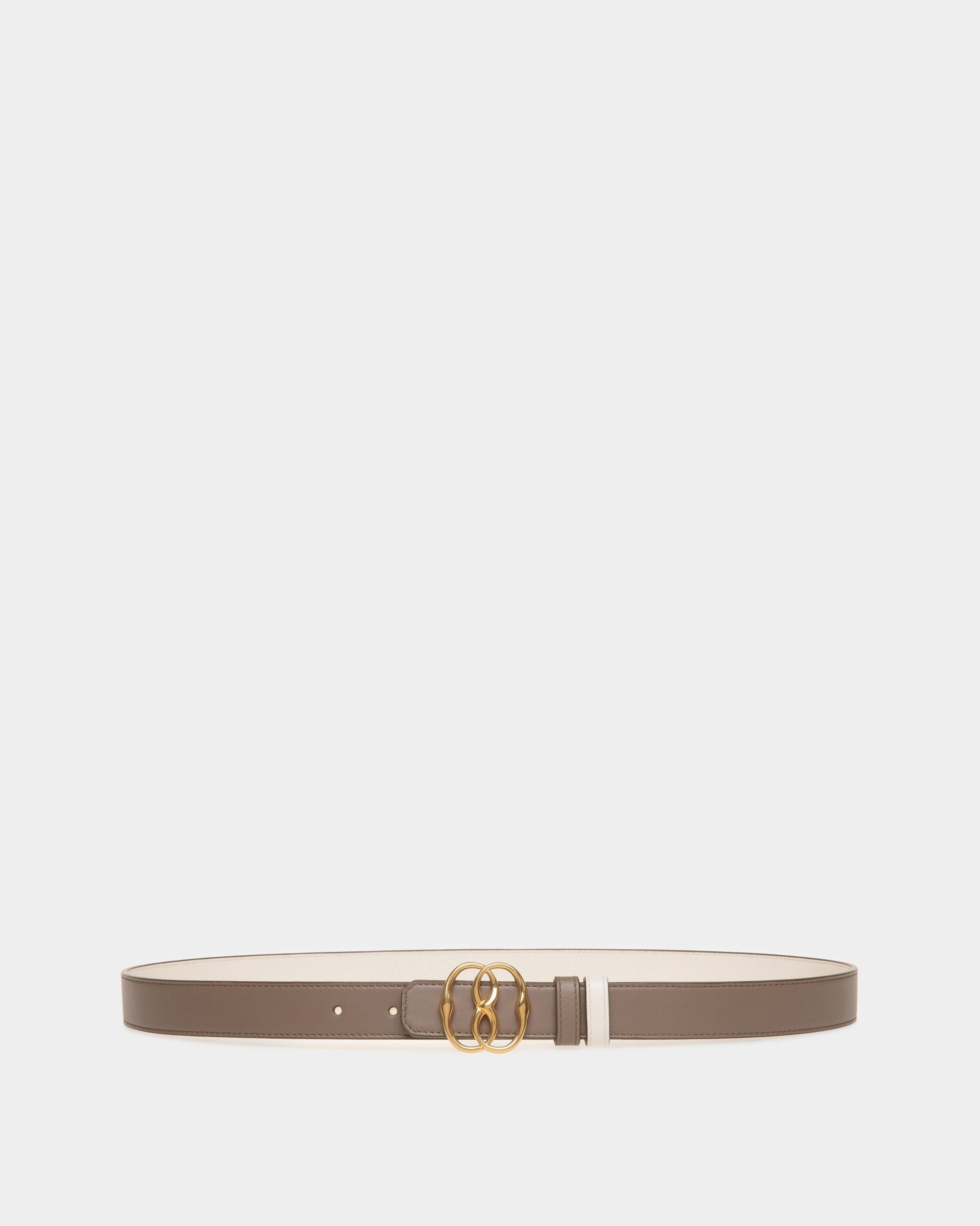 Bally Global - Emblem 25mm Reversible Belt in Beige Leather - Beige