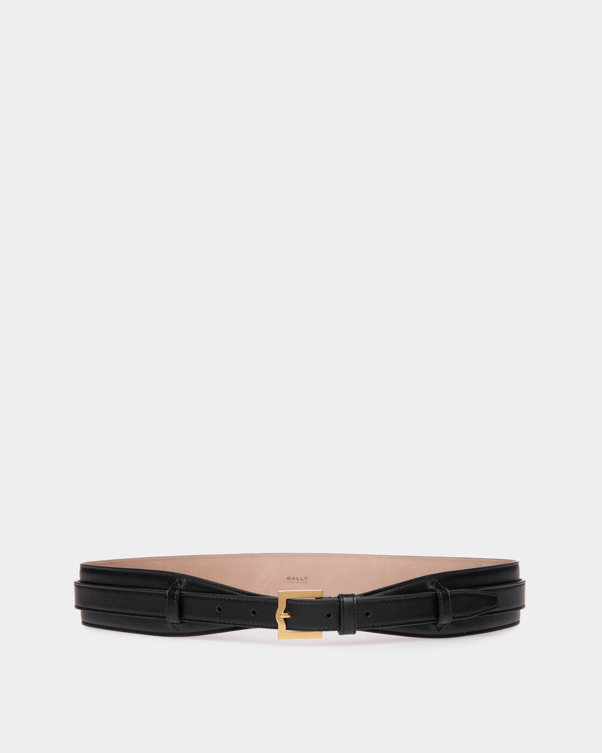 Bally Global - Emblem 45mm Belt In Black Leather - Black