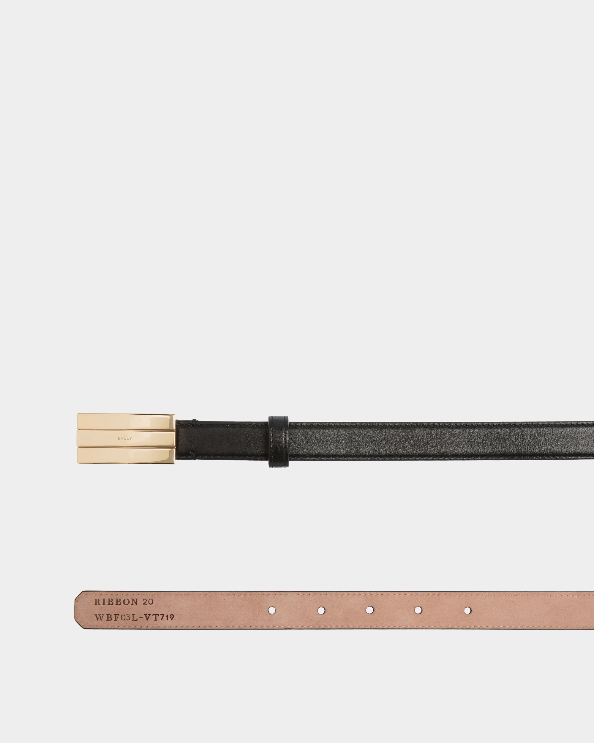 Bally Global - Ollam 20mm Belt In Black Leather - Black