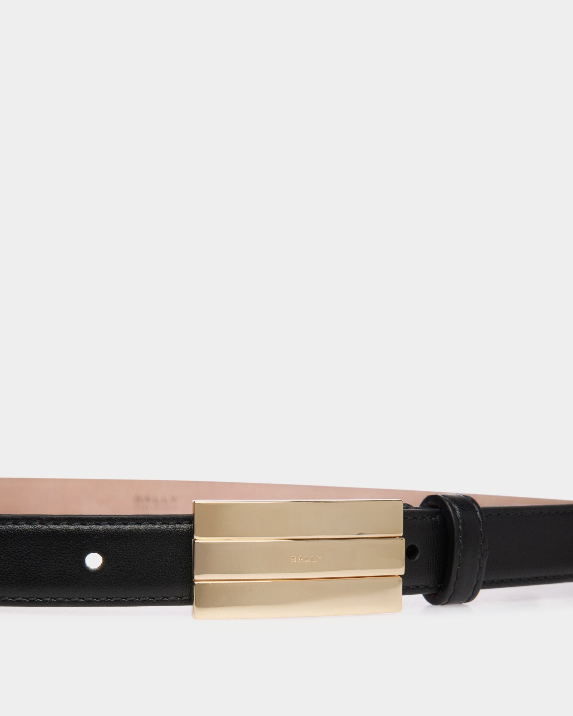 Bally Global - Ollam 20mm Belt In Black Leather - Black