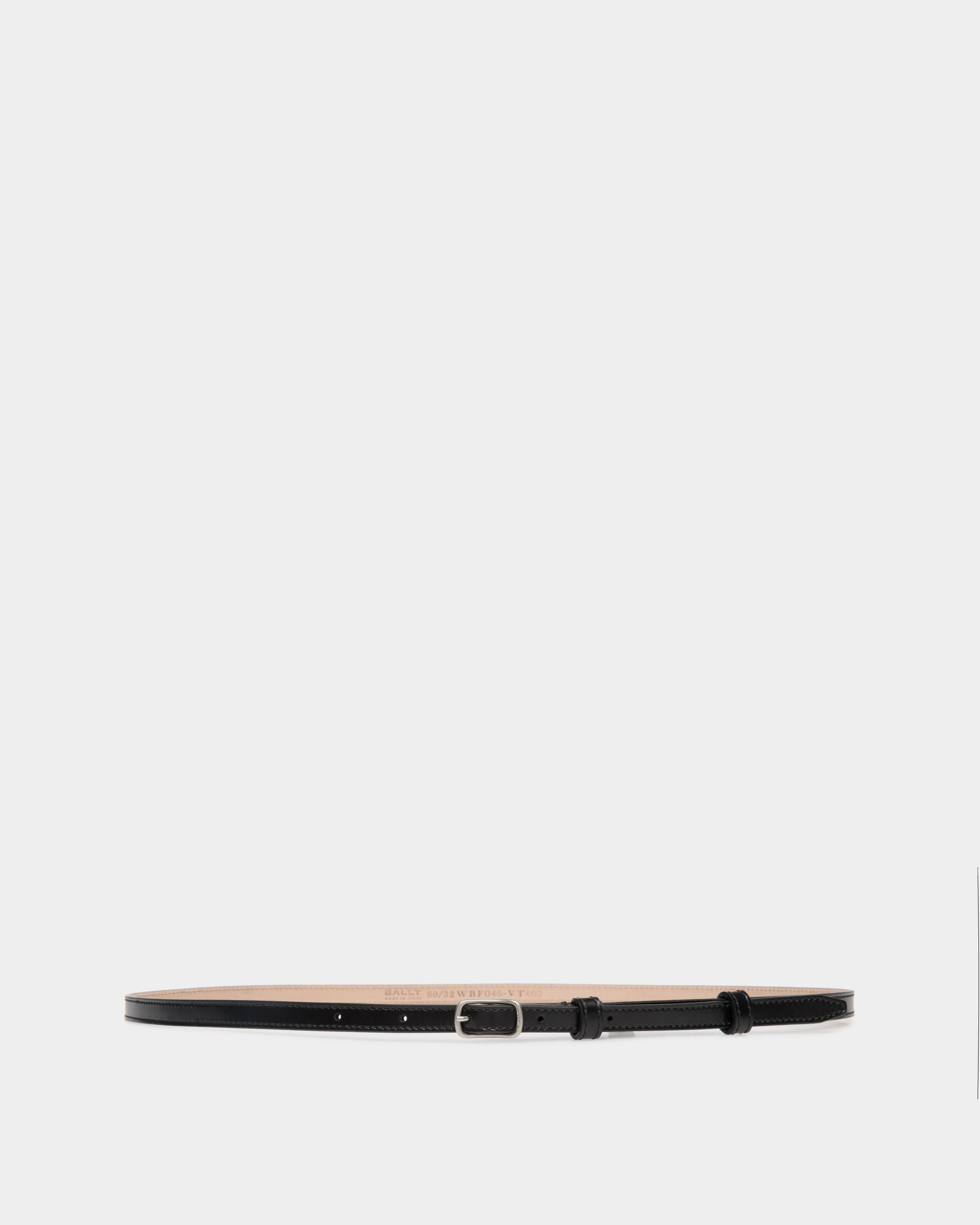 Bally Global - Sac 10mm Belt in Black Brushed Leather - Black