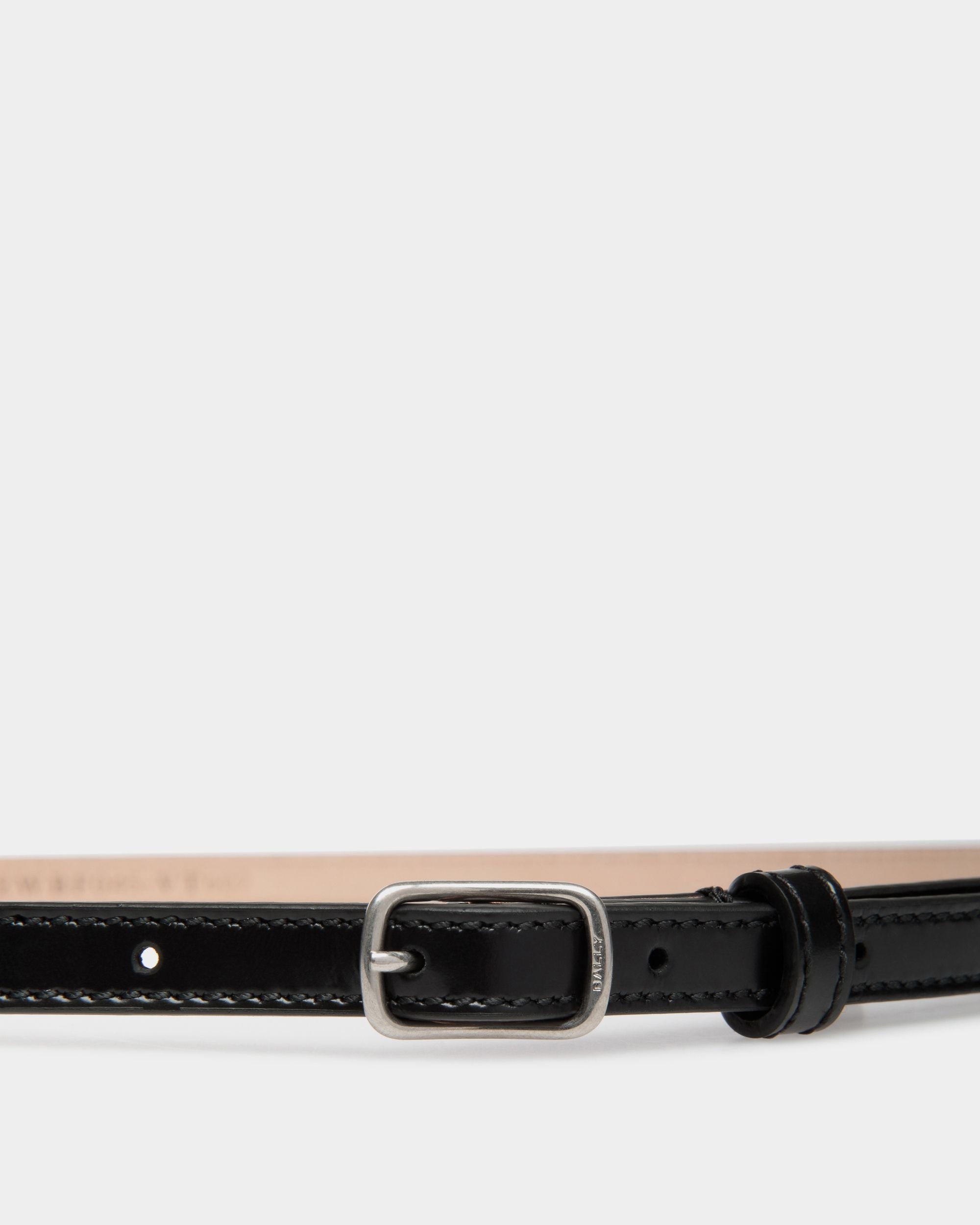 Bally Global - Sac 10mm Belt in Black Brushed Leather - Black