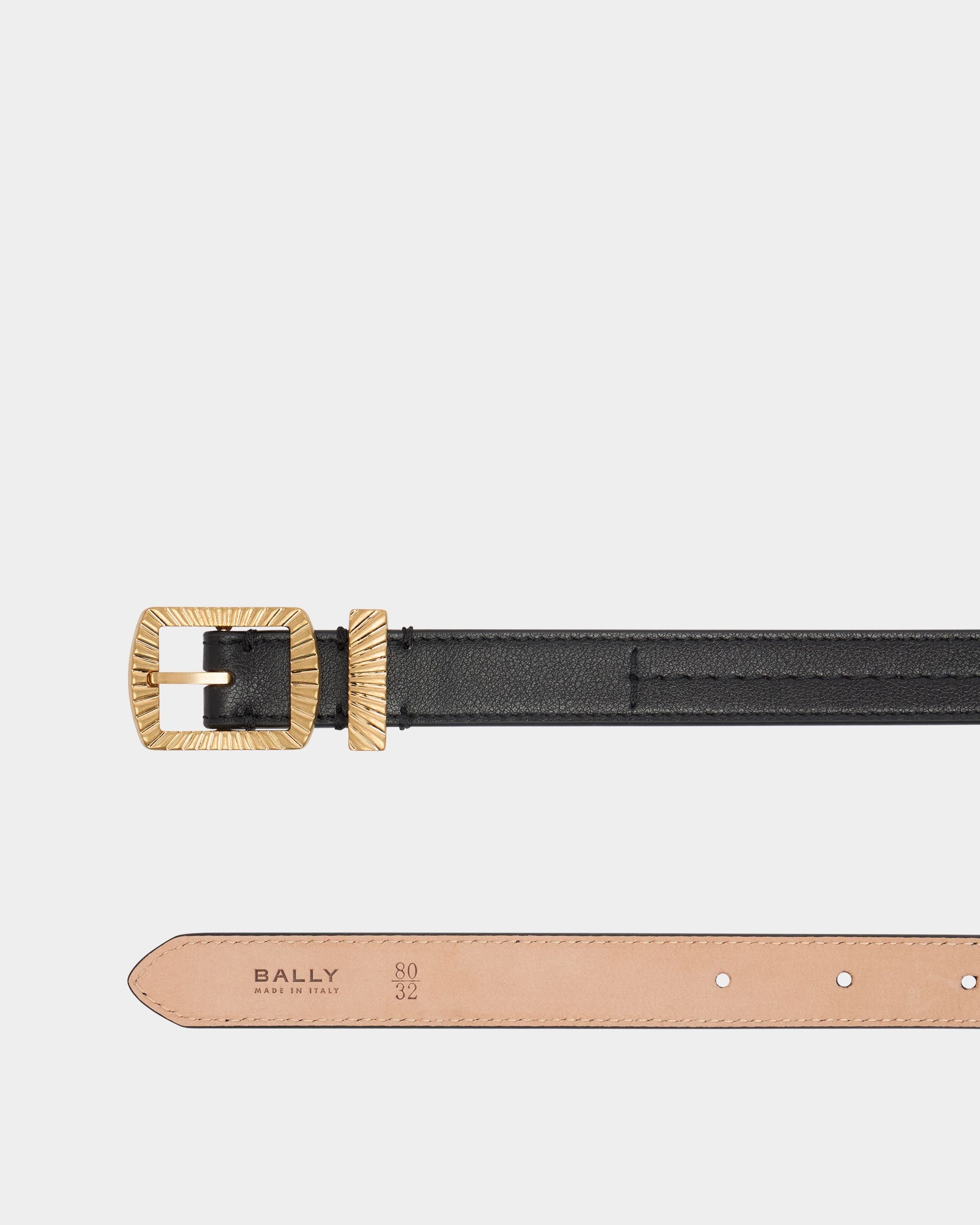 Bally Global - Glen 20 mm Belt in Black Leather - Black