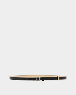 B Twist 15mm Reversible Belt in Black And Ginger Leather